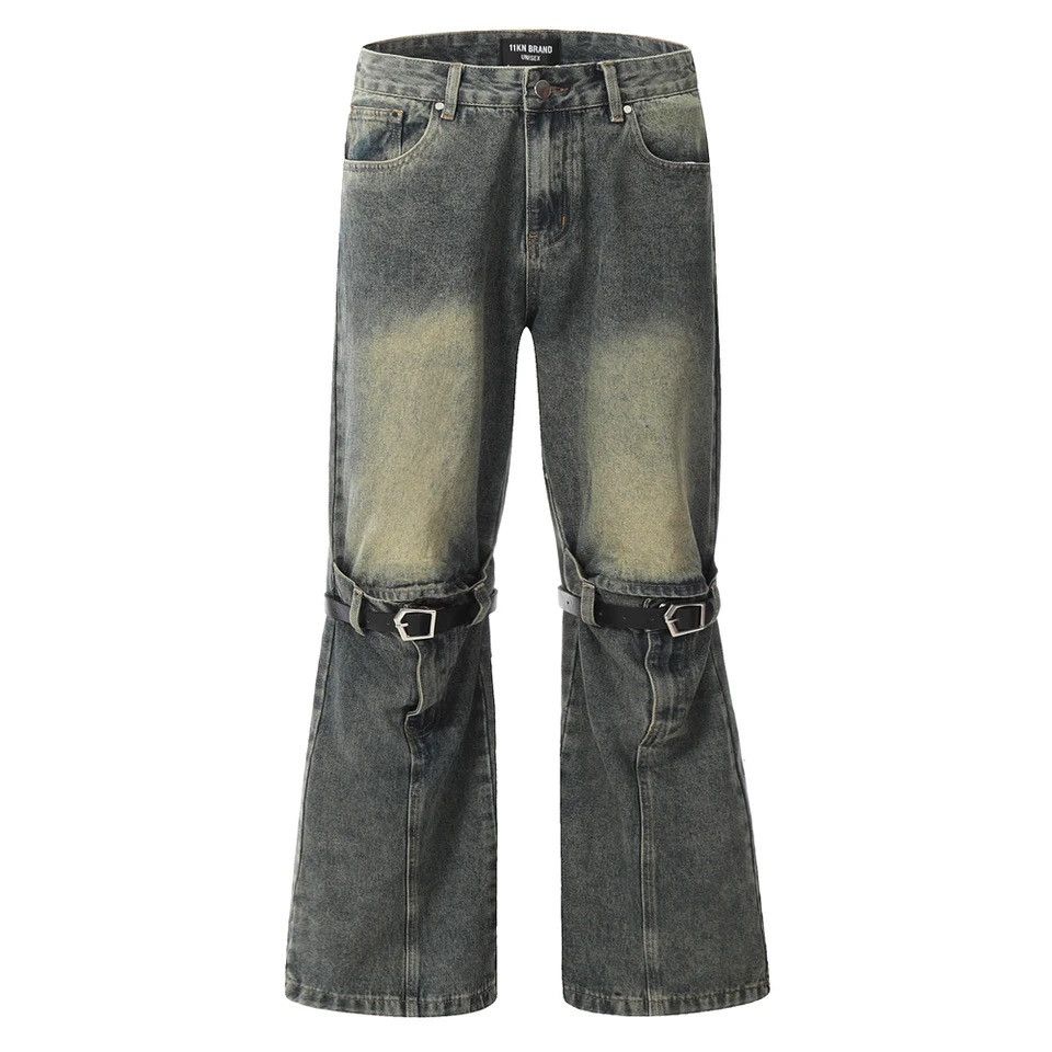 Japanese Brand × Vintage Hip Hop Street Jean Men Wide Leg Flared Trousers Size US 32 / EU 48 - 6 Thumbnail