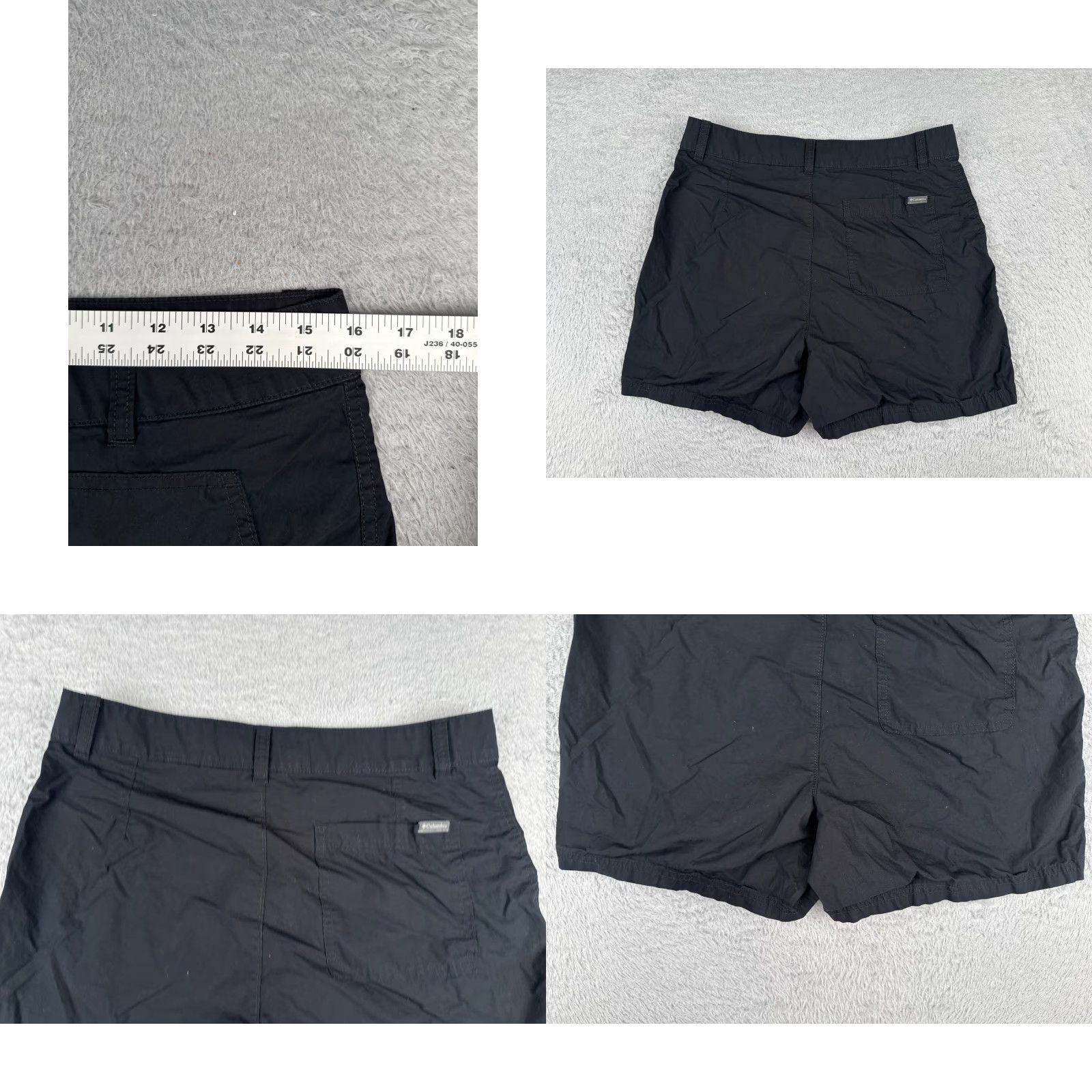Vintage Columbia Shorts Women 10 Black Holly Hideaway Washed Out 100% Cotton 32x5 Size 32" / US 10 / IT 46 - 9 Thumbnail