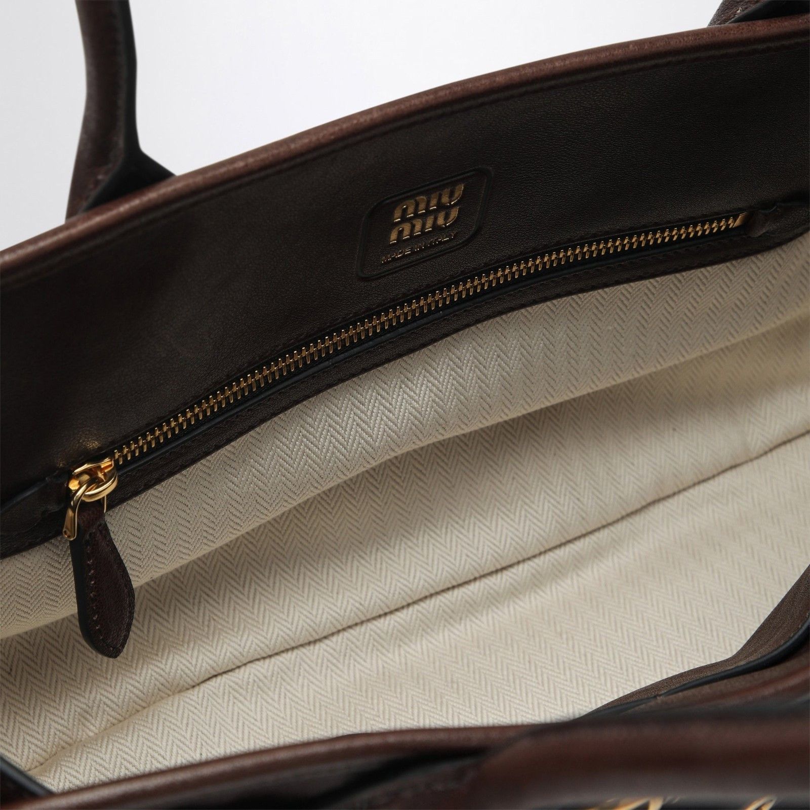 Miu Miu MIU MIU Aventure Large Briarwood Nappa Leather Handbag New & Size ONE SIZE - 4 Thumbnail