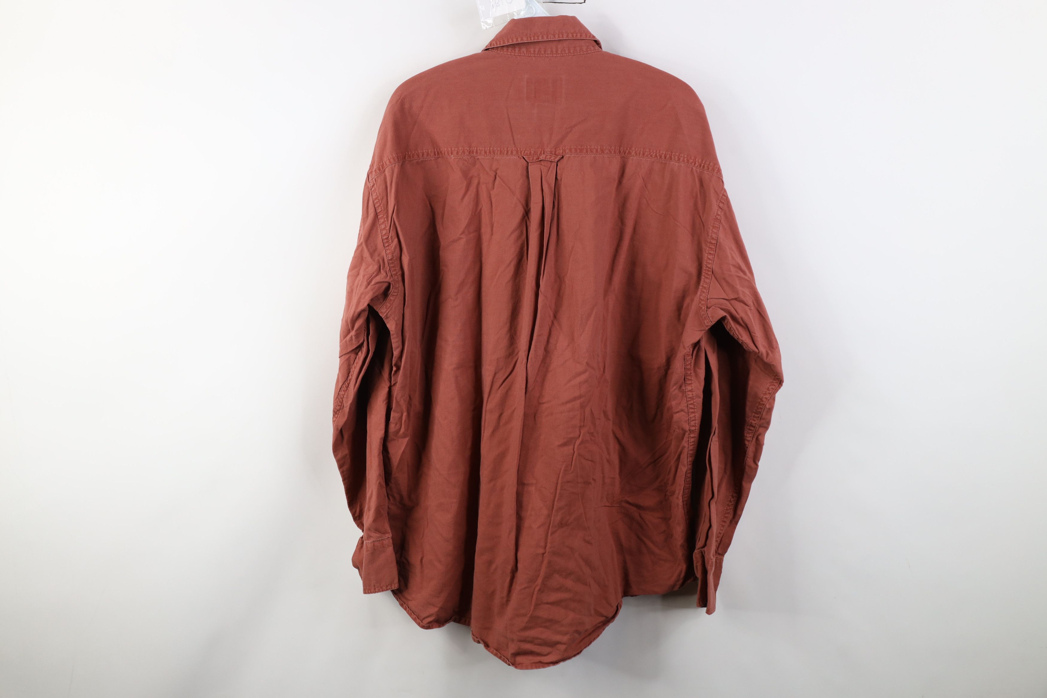 Cabelas Vintage 90s Cabelas Patch Collared Button Shirt Red Cotton Size US L / EU 52-54 / 3 - 11 Thumbnail