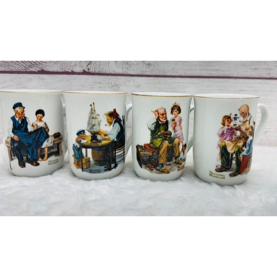 Other Norman Rockwell Museum Coffee Mug Cup Glasses (1982) Gold Tr Size ONE SIZE - 1 Thumbnail