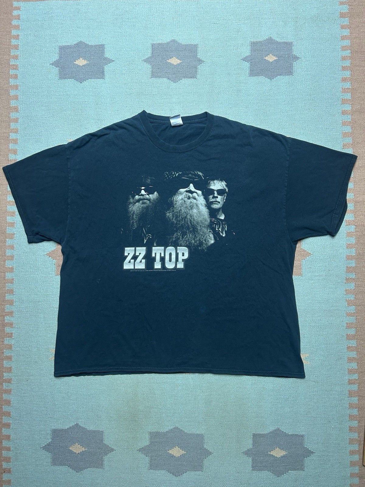 Vintage ZZ Top t shirt 2013 tour faded black distressed band 3XL Size US XXL / EU 58 / 5 - 1 Thumbnail