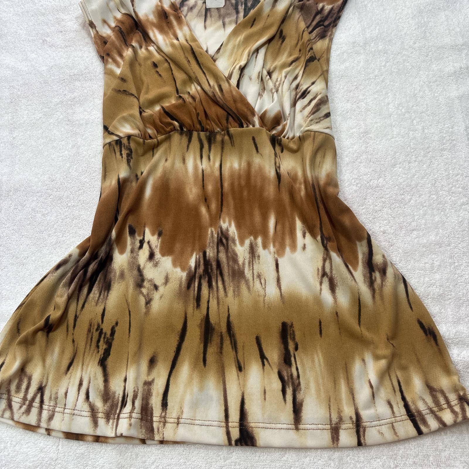 Other y2k tie die brown fitted blouse Size S / US 4 / IT 40 - 2 Thumbnail