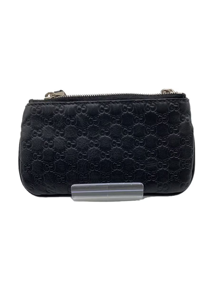 Gucci Gucci Micro Guccissima Leather Coin Case Black Size ONE SIZE - 1 Thumbnail