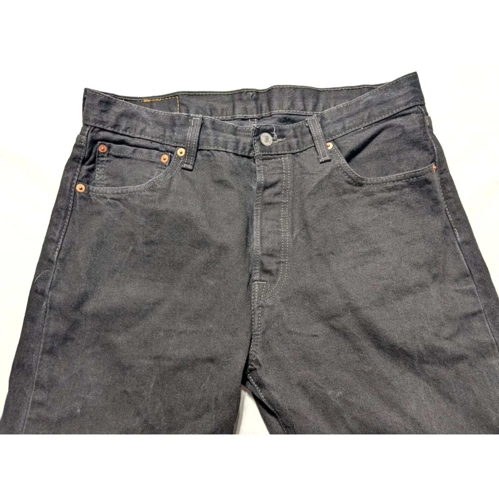 Levi's LEVIS 501 Original Fit - Men 34X32 Black Button-Fly Denim Jeans Shirt? Size US 34 / EU 50 - 4 Thumbnail