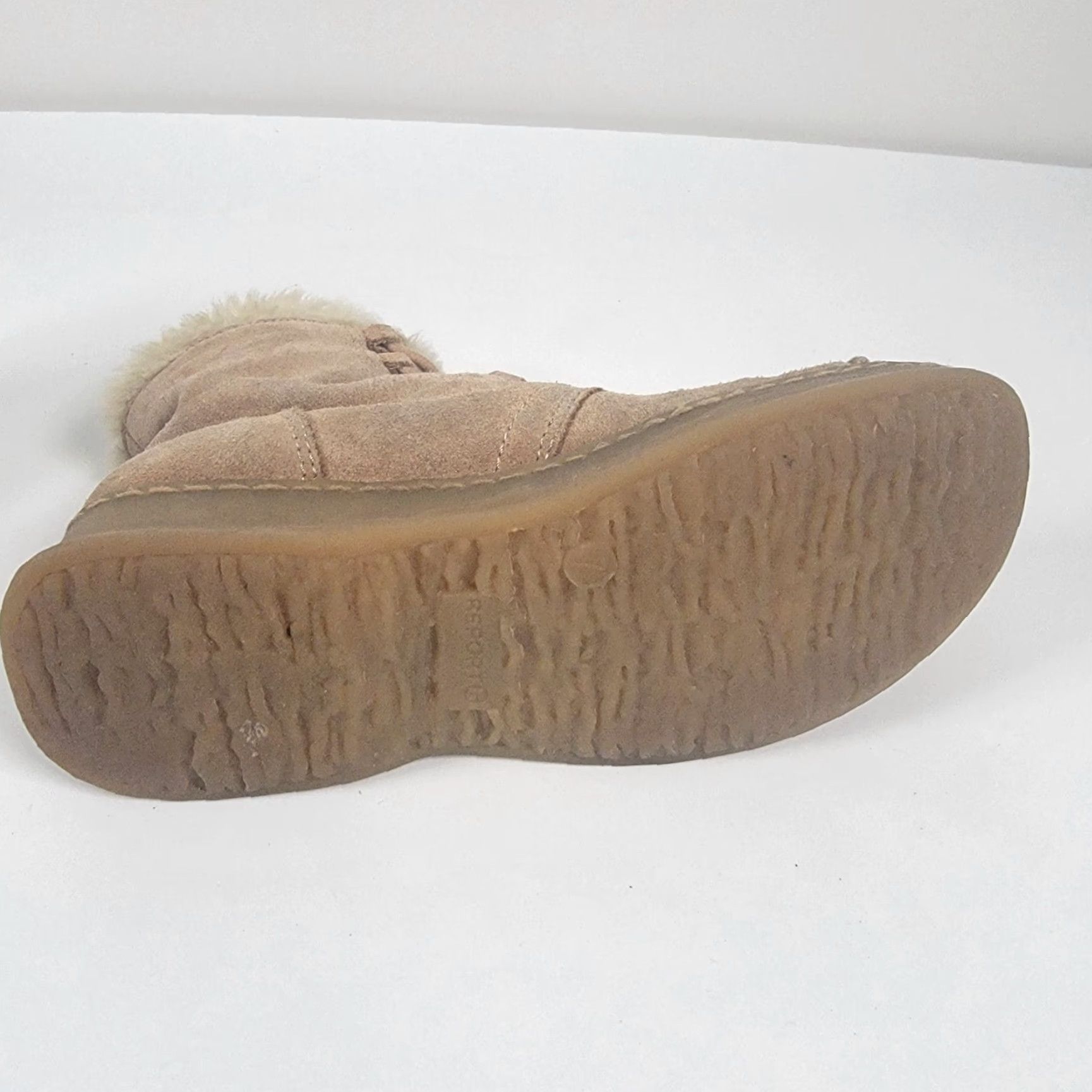 Vintage VINTAGE? No — Report Sierra Tan Suede Upper Boots Women's Winter Lace Up 7 Leather Outsole Lined Insulated Fur Size US 7 / IT 37 - 7 Thumbnail