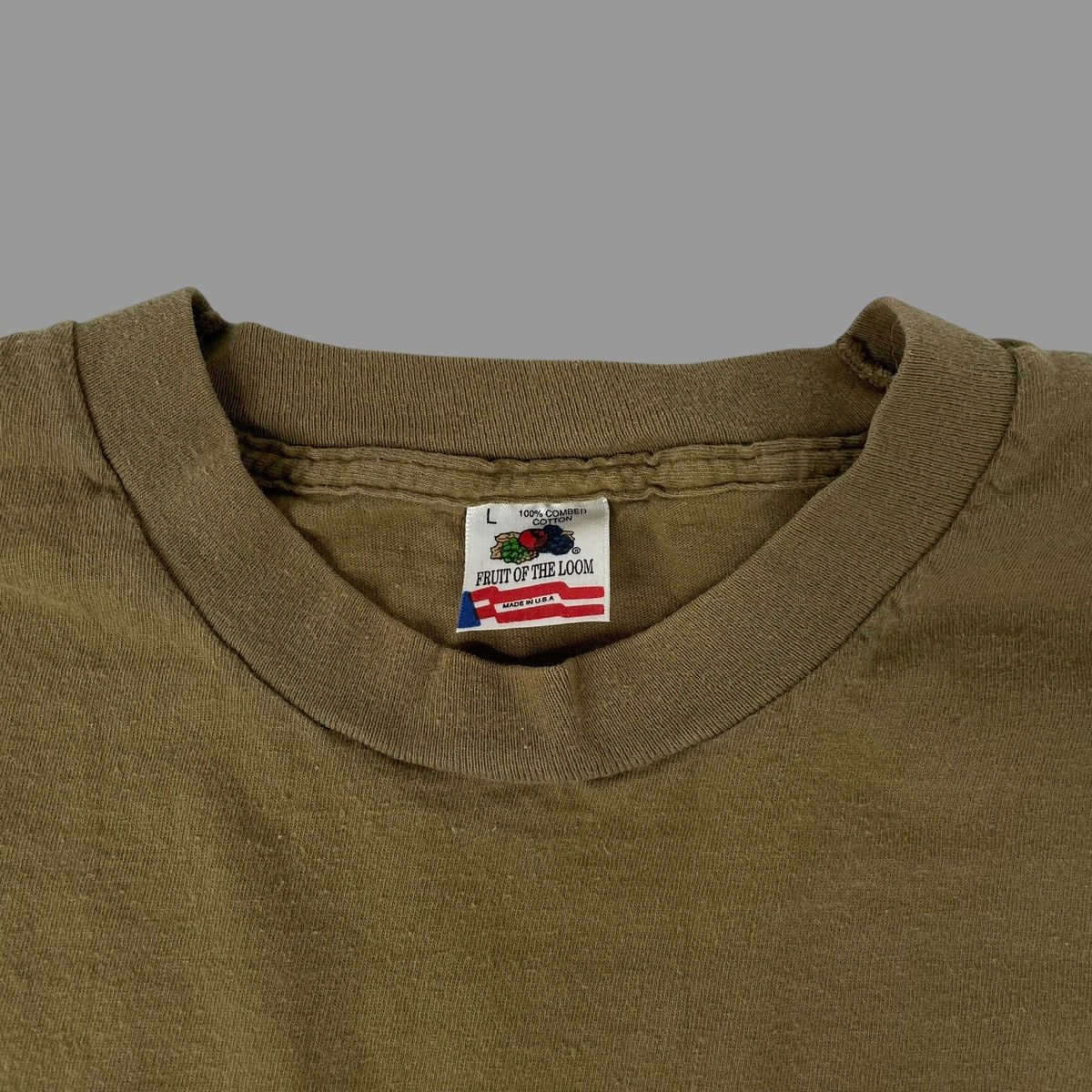 Fruit Of The Loom × Vintage Vintage 90s fruit of the loom blank t shirt Size US L / EU 52-54 / 3 - 5 Thumbnail