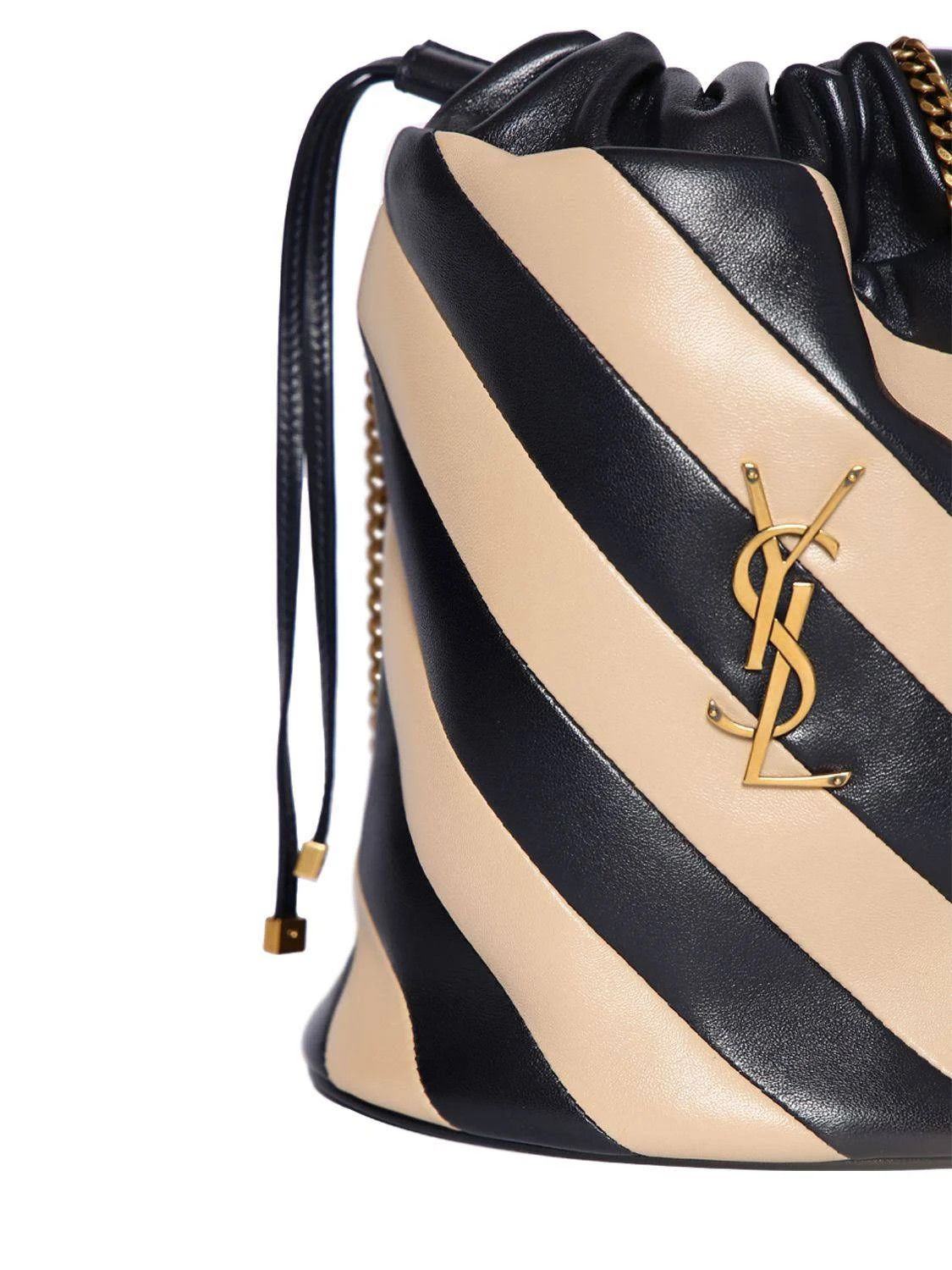 Saint Laurent Paris o1b1hav110924 Size: OS / Alix Leather Bucket Bag Navy & Nude Size ONE SIZE - 9 Thumbnail