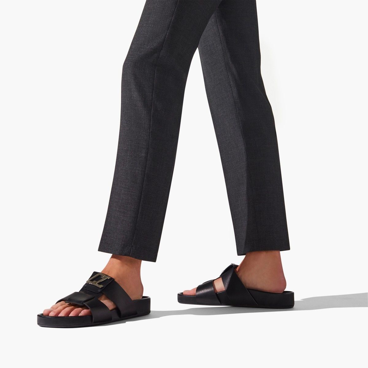 Christian Louboutin oc11z0325 Dhabubizz Flat Calf Lisse in Black Size US 8 / EU 41 - 6 Thumbnail