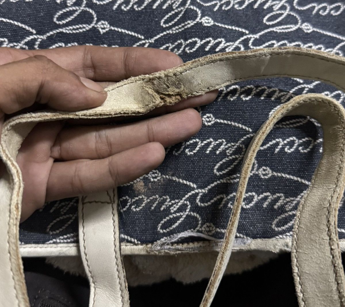 Gucci Gucci Totes Bag GG Monogram Denim Leather Size ONE SIZE - 12 Thumbnail