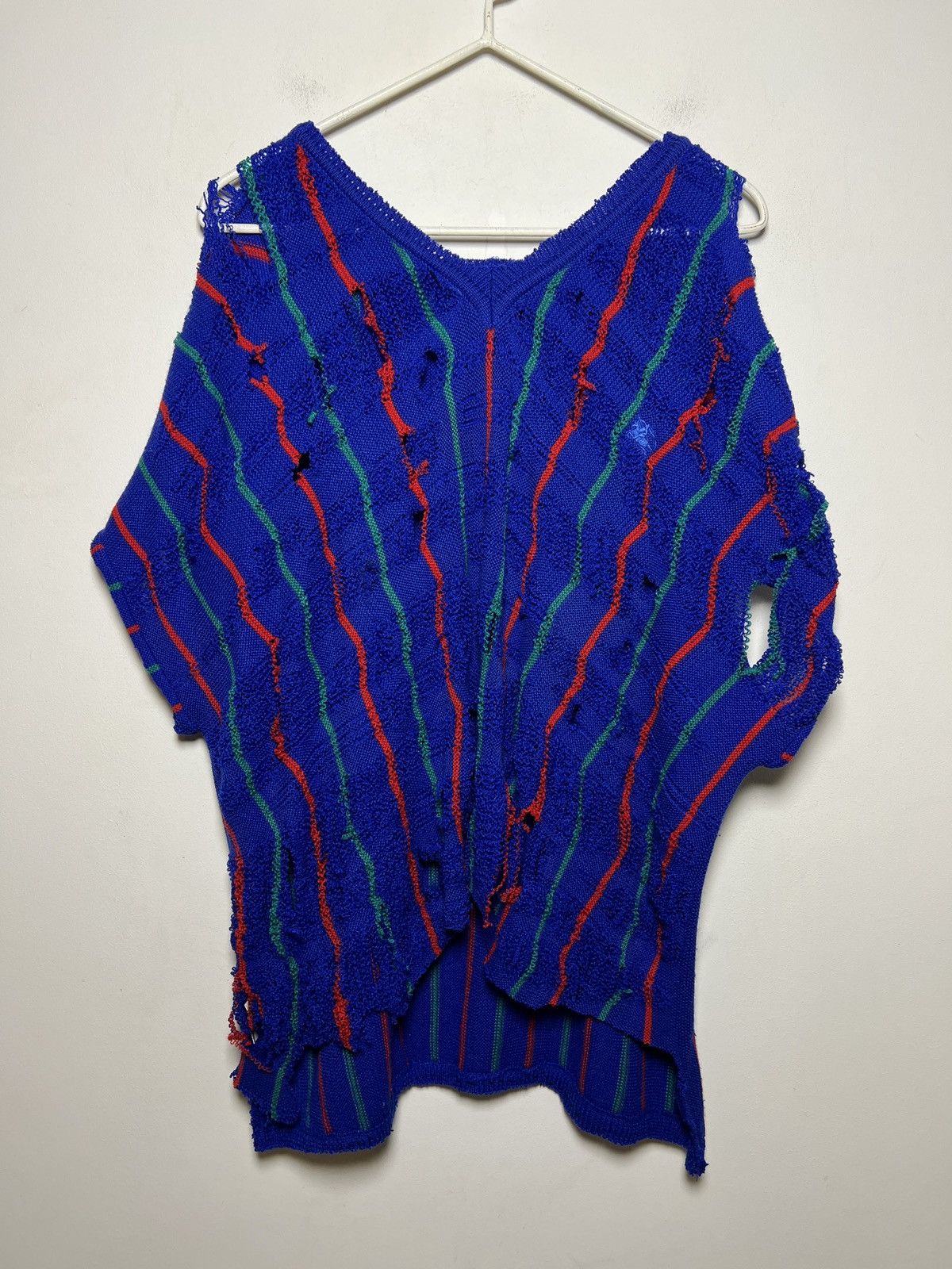 Burberry burberry y2k hand deconstructed trashed sweater vintage 1/1 Size US L / EU 52-54 / 3 - 4 Thumbnail