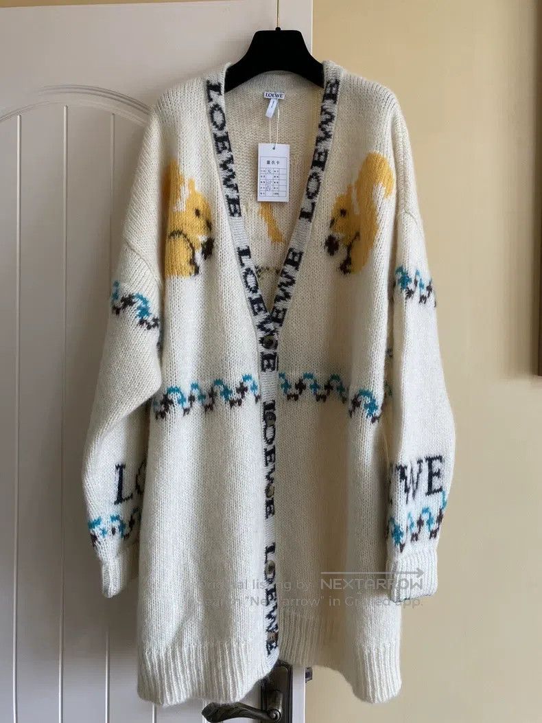 Loewe Squirrel Print Cardigan