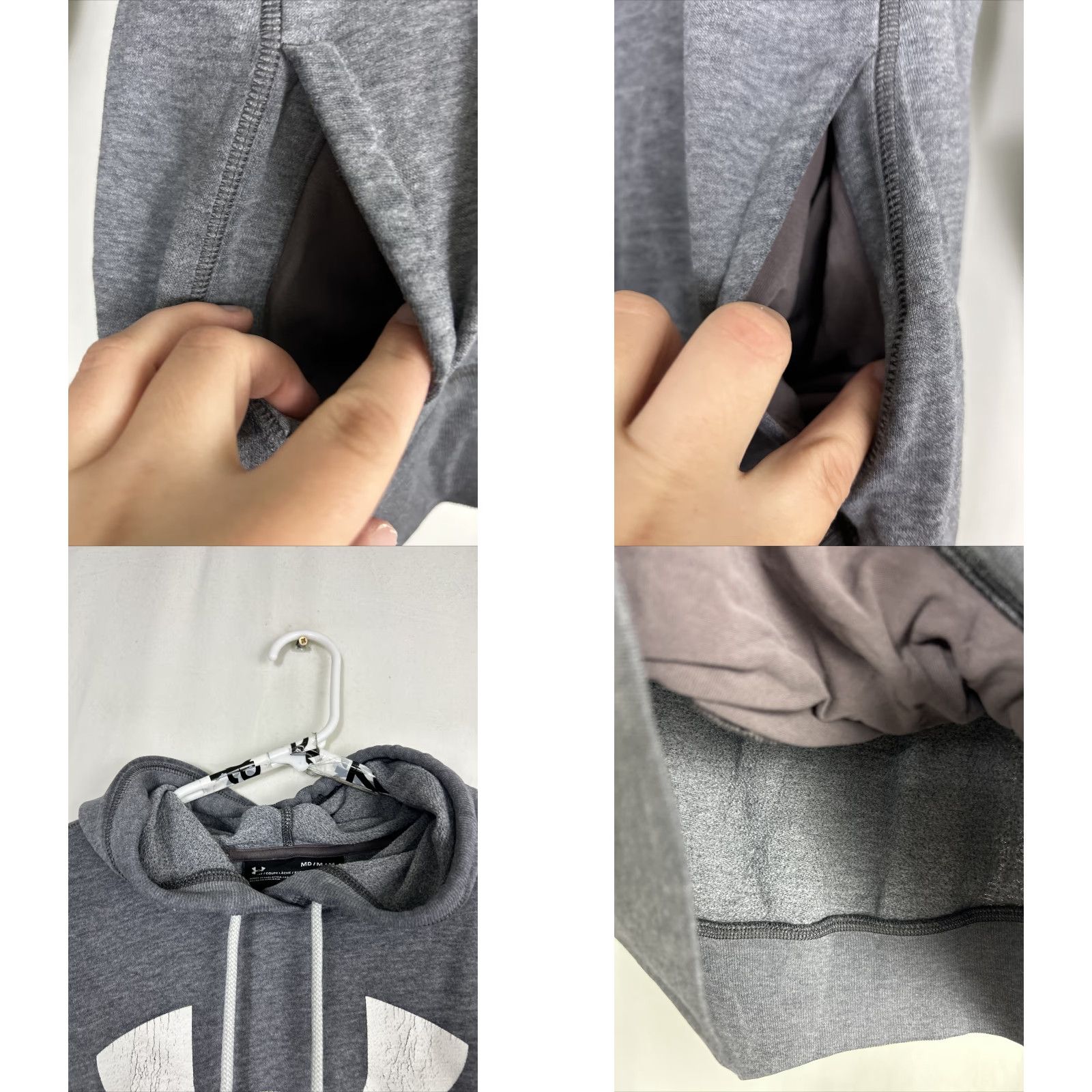 Under Armour Under Armour Womens Hoodie Pullover Gray M Distressed Loose Size M / US 6-8 / IT 42-44 - 8 Thumbnail