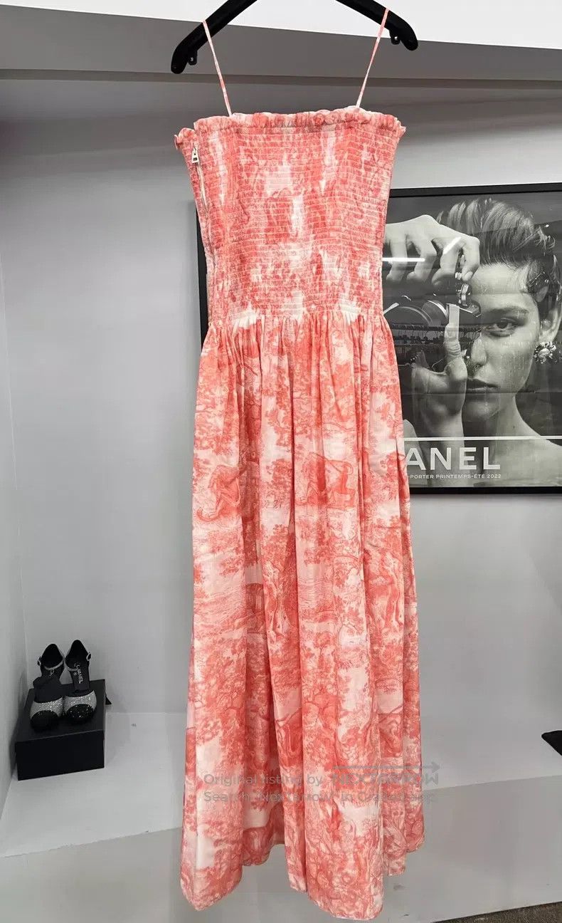 Dior Dior Orange-pink Jui printed suspender skirt Size XS / US 0-2 / IT 36-38 - 3 Thumbnail