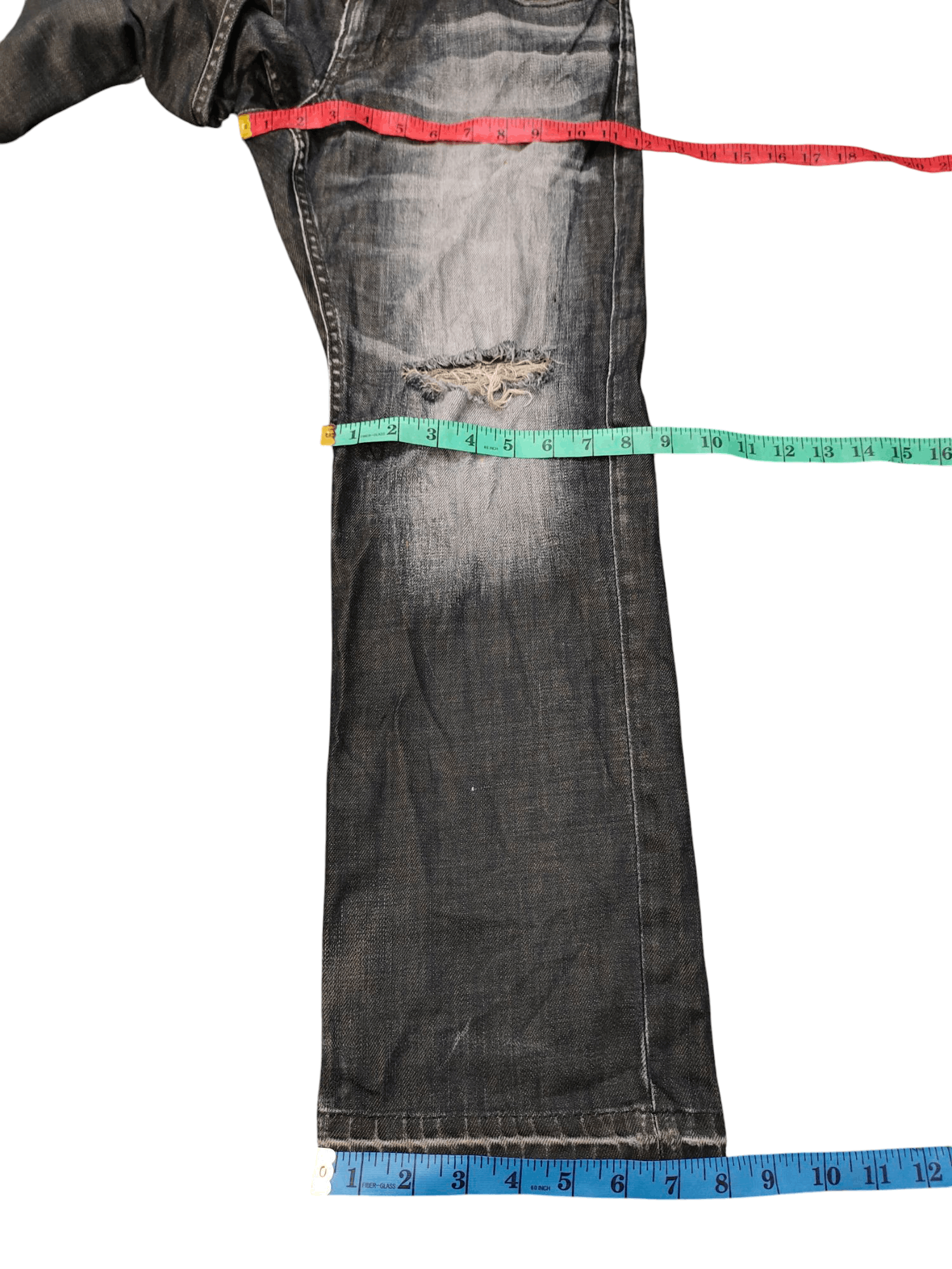 Hysteric Glamour × Undercover Vintage Y2k Back Number Japan Clawmark Distress Faded Jeans Size US 30 / EU 46 - 16 Thumbnail