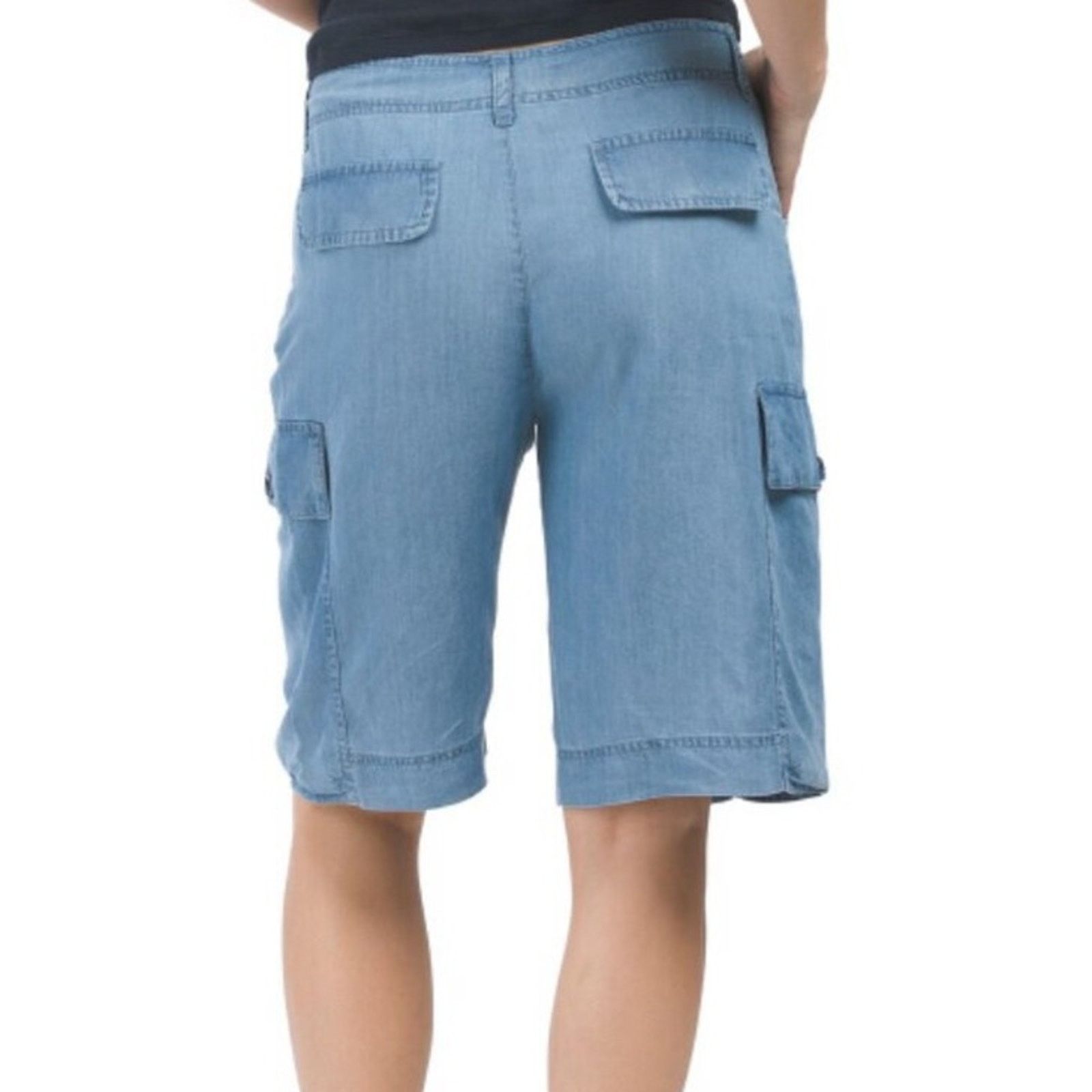 Barker NEW WALTER BAKER $168 Theo Womens Cargo Shorts Chambray 2 Size 26" / US 2 / IT 38 - 9 Thumbnail