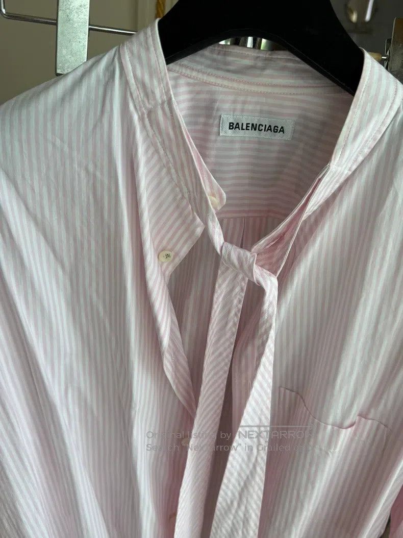 Balenciaga Balenciaga Pink back logo striped shirt Size 4XL / US 24-26 - 6 Thumbnail