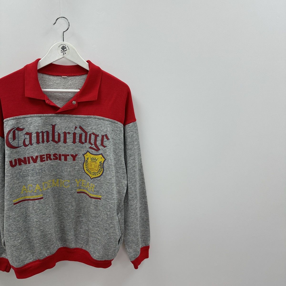 Vintage Vintage 80s Cambridge University Academic year sweatshirt og Size US L / EU 52-54 / 3 - 2 Thumbnail