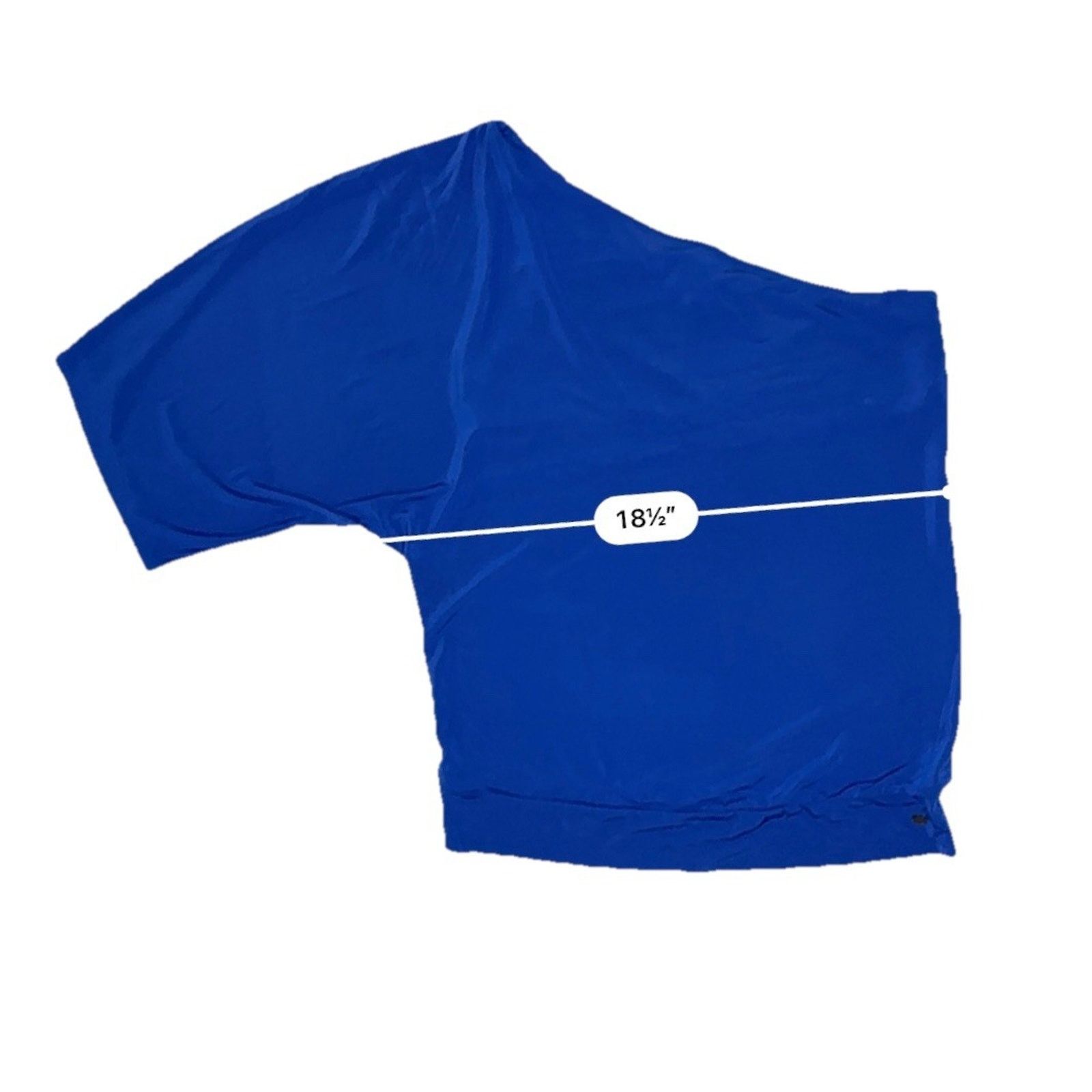 Guess Guess One Shoulder Sleeve Slinky Royal Blue Blouse MEDIUM Size M / US 6-8 / IT 42-44 - 4 Thumbnail