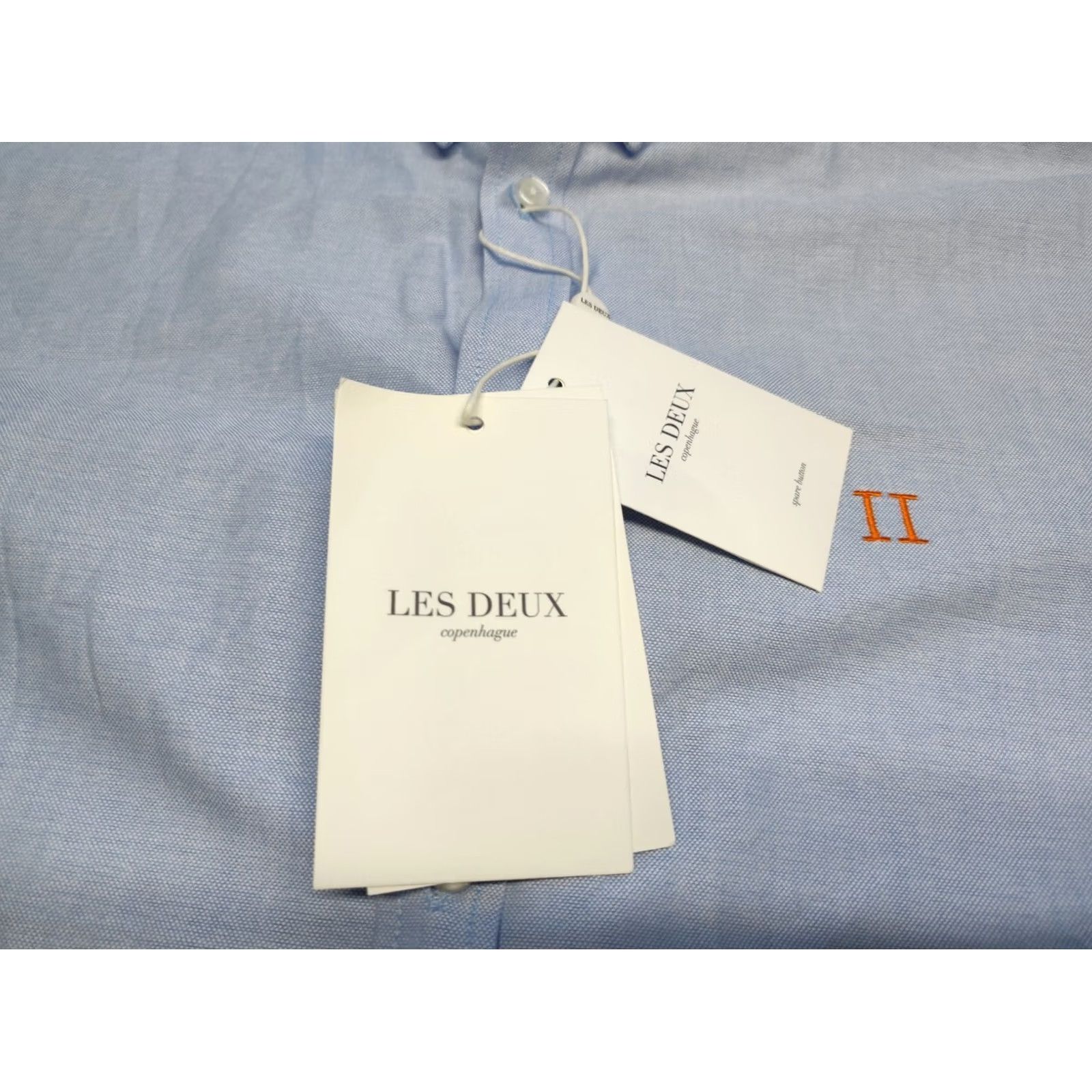 Les Deux Les Deux Men Button-Down Shirt XL Blue Long Sleeve Button-Up Casual Fall Spring Summer Winter Mens Size US XL / EU 56 / 4 - 7 Thumbnail