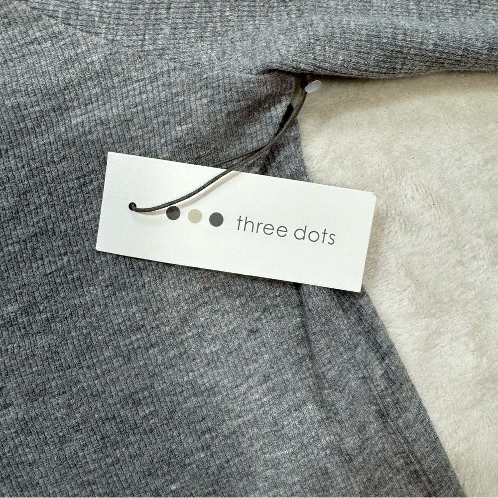 Other NWT New Three Dots Long Sleeve Henley Grey Top Size XL Size XL / US 12-14 / IT 48-50 - 6 Thumbnail