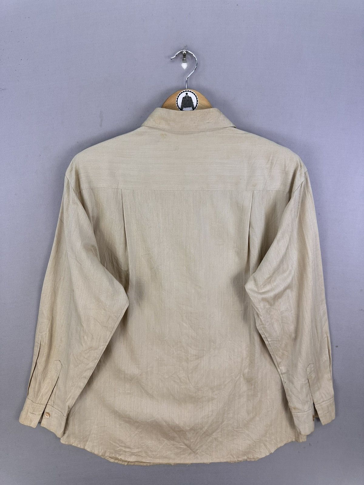 DAKS Daks London HBT Herringbone Twill Flannel Shirt Size M / US 6-8 / IT 42-44 - 4 Thumbnail