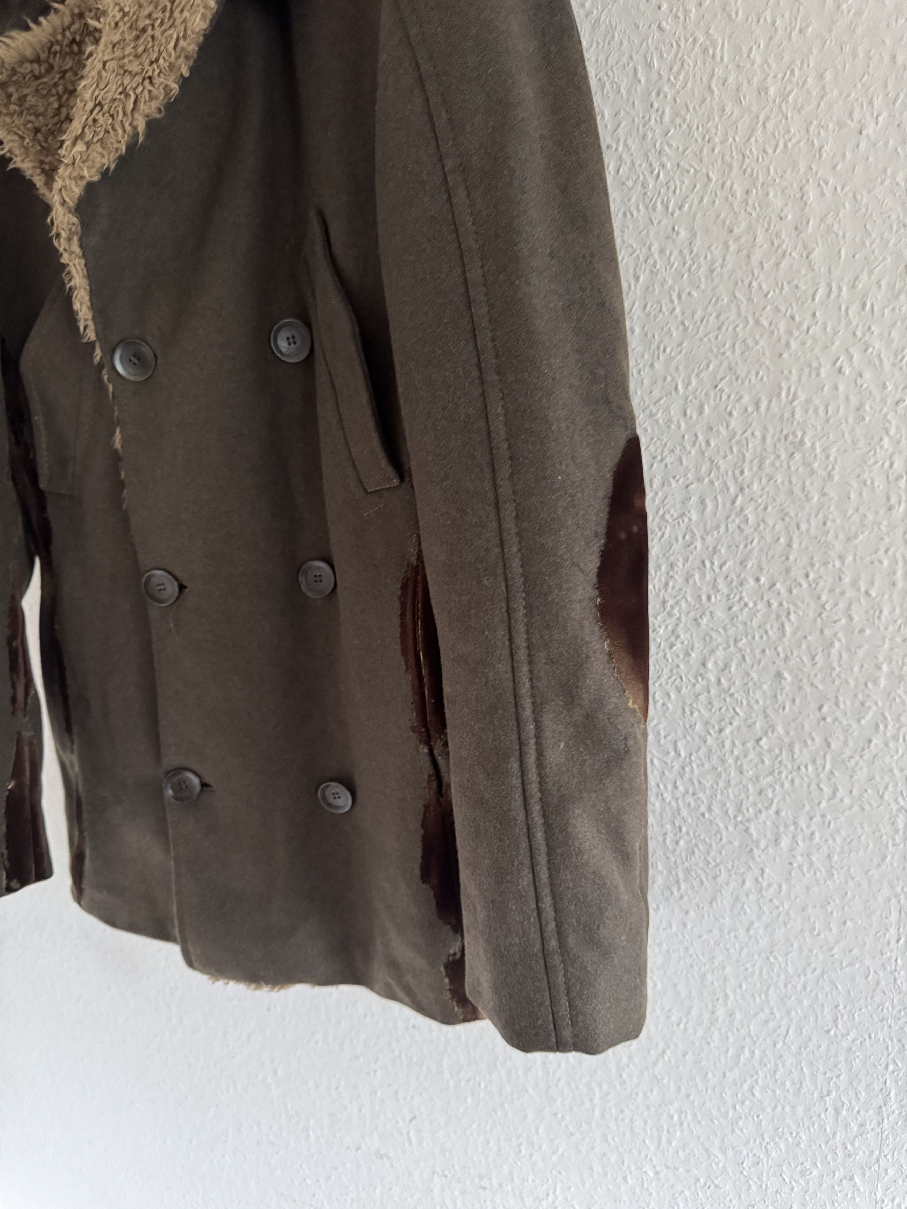 Just Cavalli Decorated Faux Fur Patch Wool Coat Size US XL / EU 56 / 4 - 12 Thumbnail