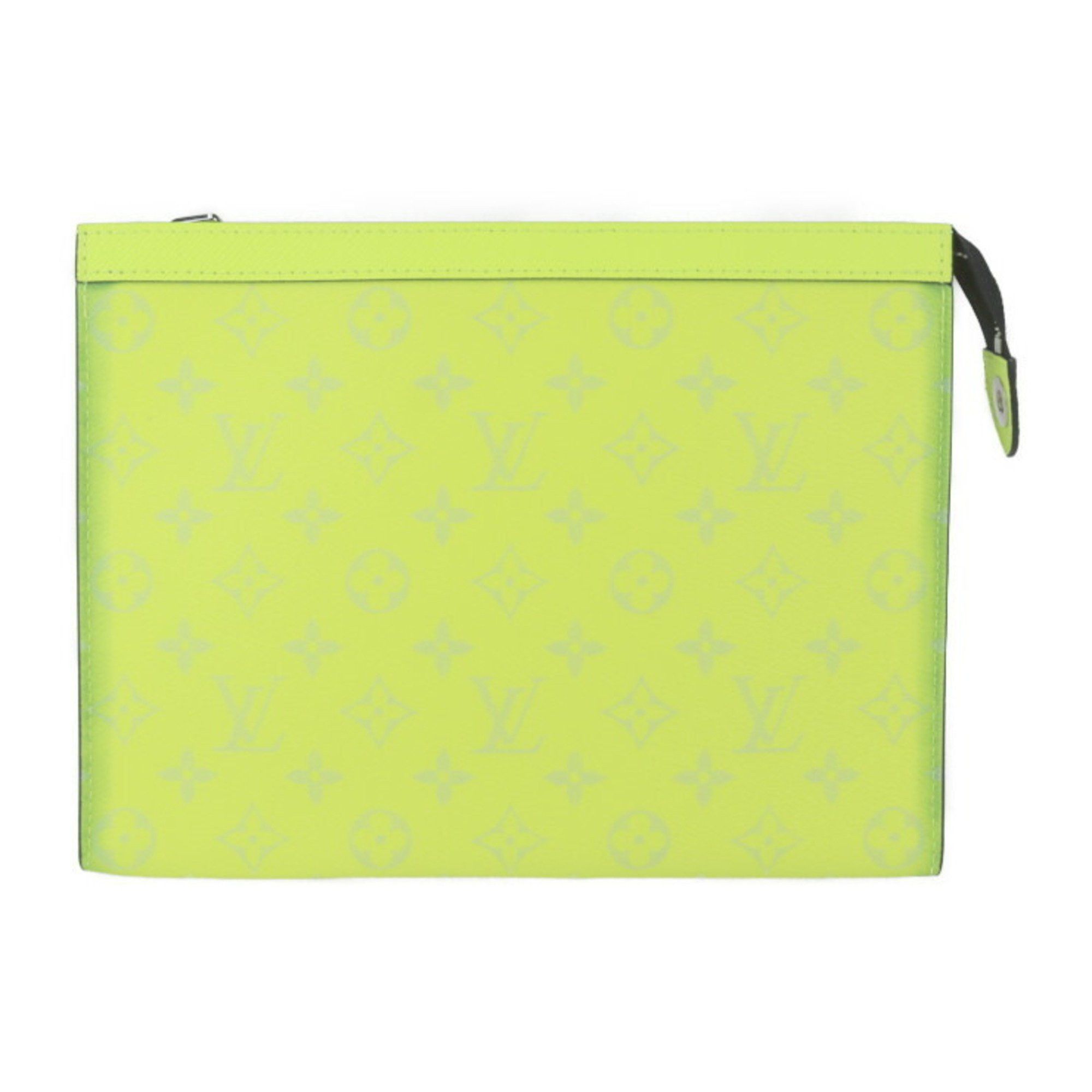 Louis Vuitton Louis Vuitton Pochette Voyage MM Taiga Rama Second Bag M30946 Monogram Canvas Yellow Clutch Pouch Size ONE SIZE - 1 Thumbnail