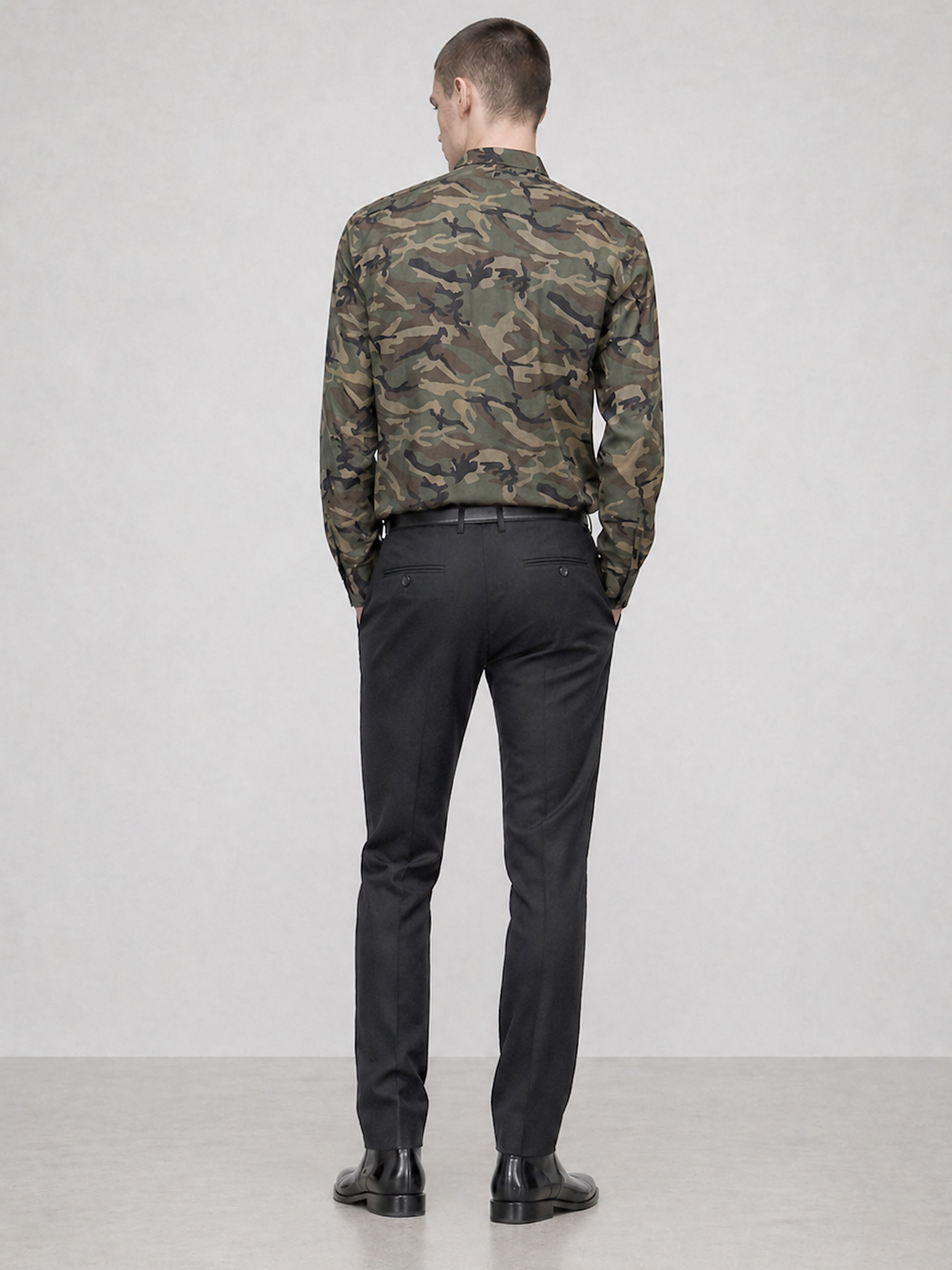 Saint Laurent Paris Hedi Slimane Camouflage Military Shirt Size US M / EU 48-50 / 2 - 5 Thumbnail