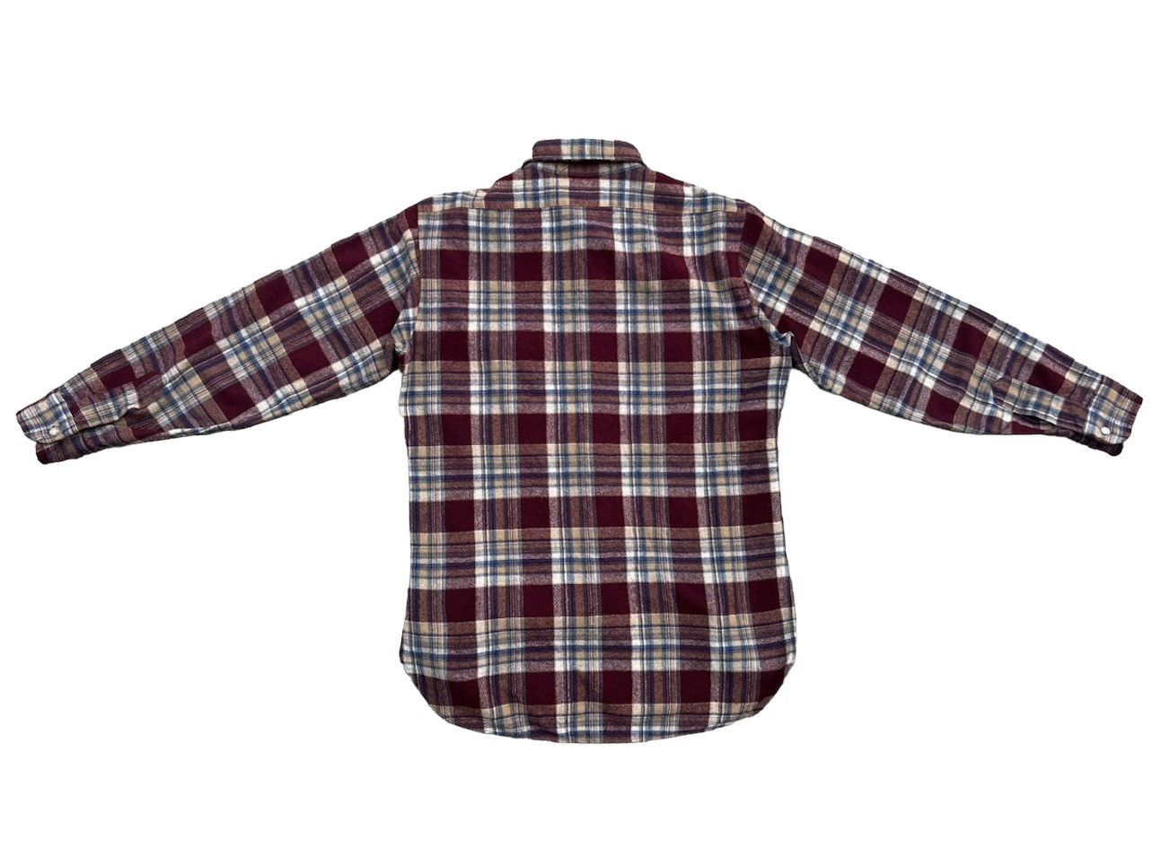 Flannel Vintage 70s Pendleton Shadow Plaid Wool Flannel Shirt Size US M / EU 48-50 / 2 - 2 Thumbnail