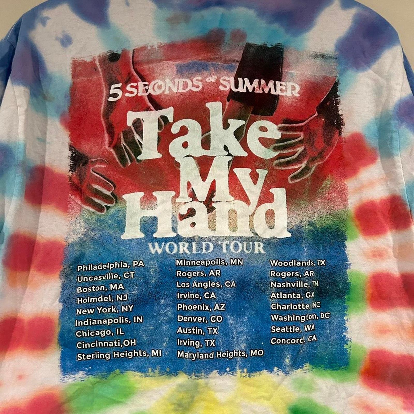 Other 5 Seconds Of Summer Take My Hand Tie Dye Tee Shirt Size M / US 6-8 / IT 42-44 - 4 Thumbnail