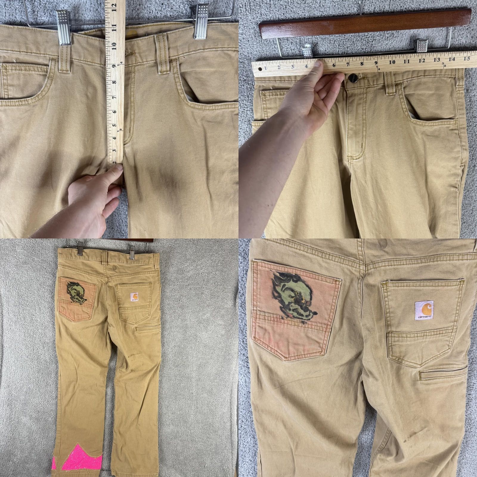 Carhartt Carhartt Carpenter Pants Mens 30x28 Brown Relaxed Canvas Glitter Cross Size US 30 / EU 46 - 8 Thumbnail
