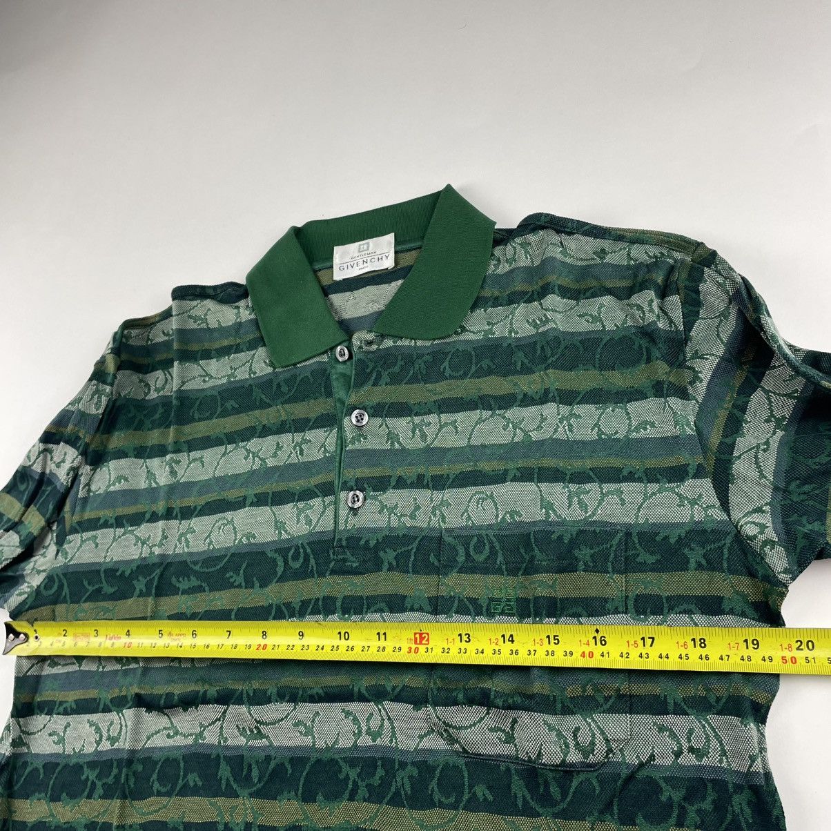 Givenchy × Vintage Vintage 90’s Givenchy Floral Vines L/S Polo Shirt Men’s M Size US M / EU 48-50 / 2 - 5 Thumbnail