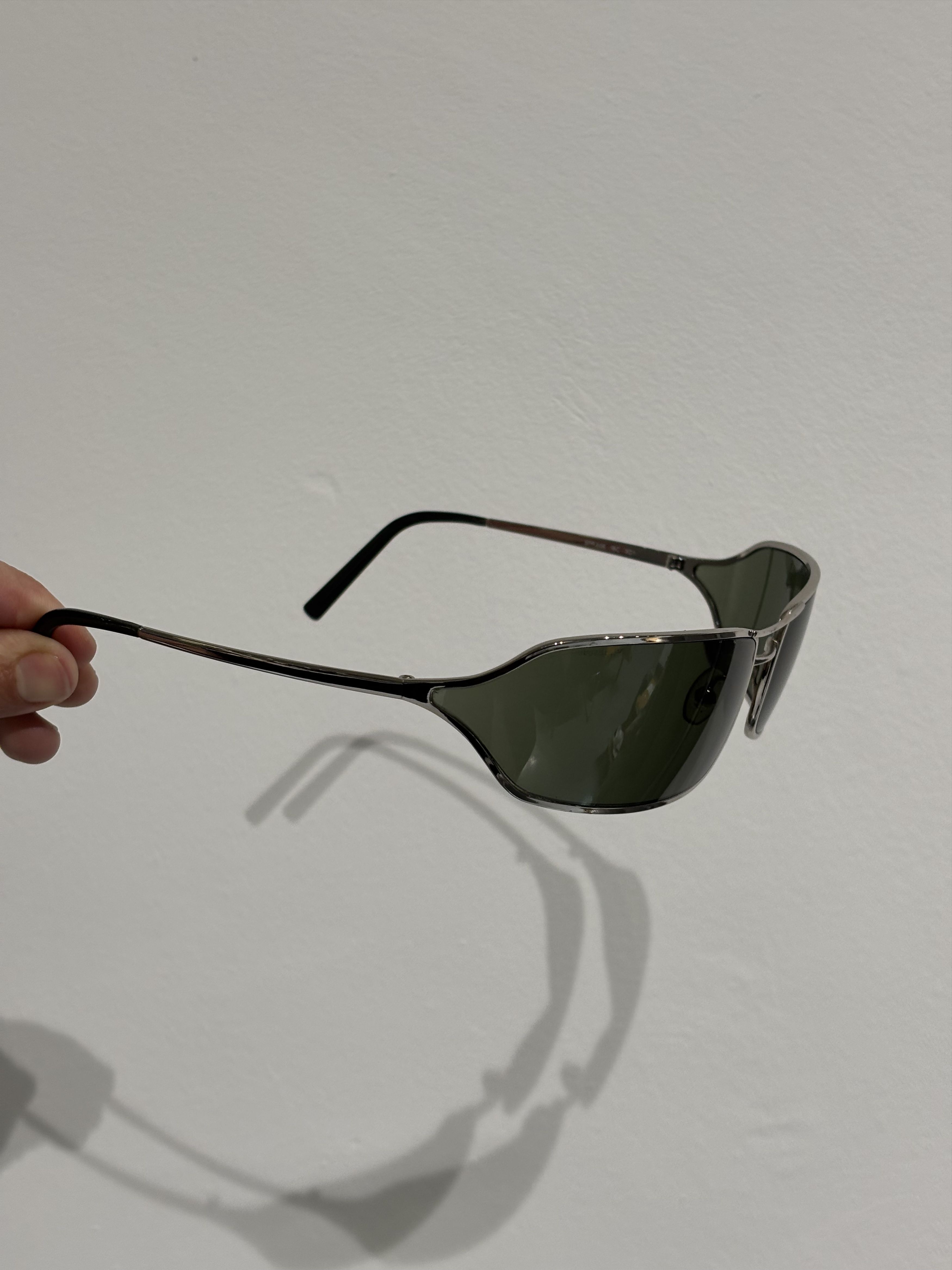 Prada PRADA Sunglasses 2004 Rimless Sport Metal Frame Shield RI715 Size ONE SIZE - 5 Thumbnail