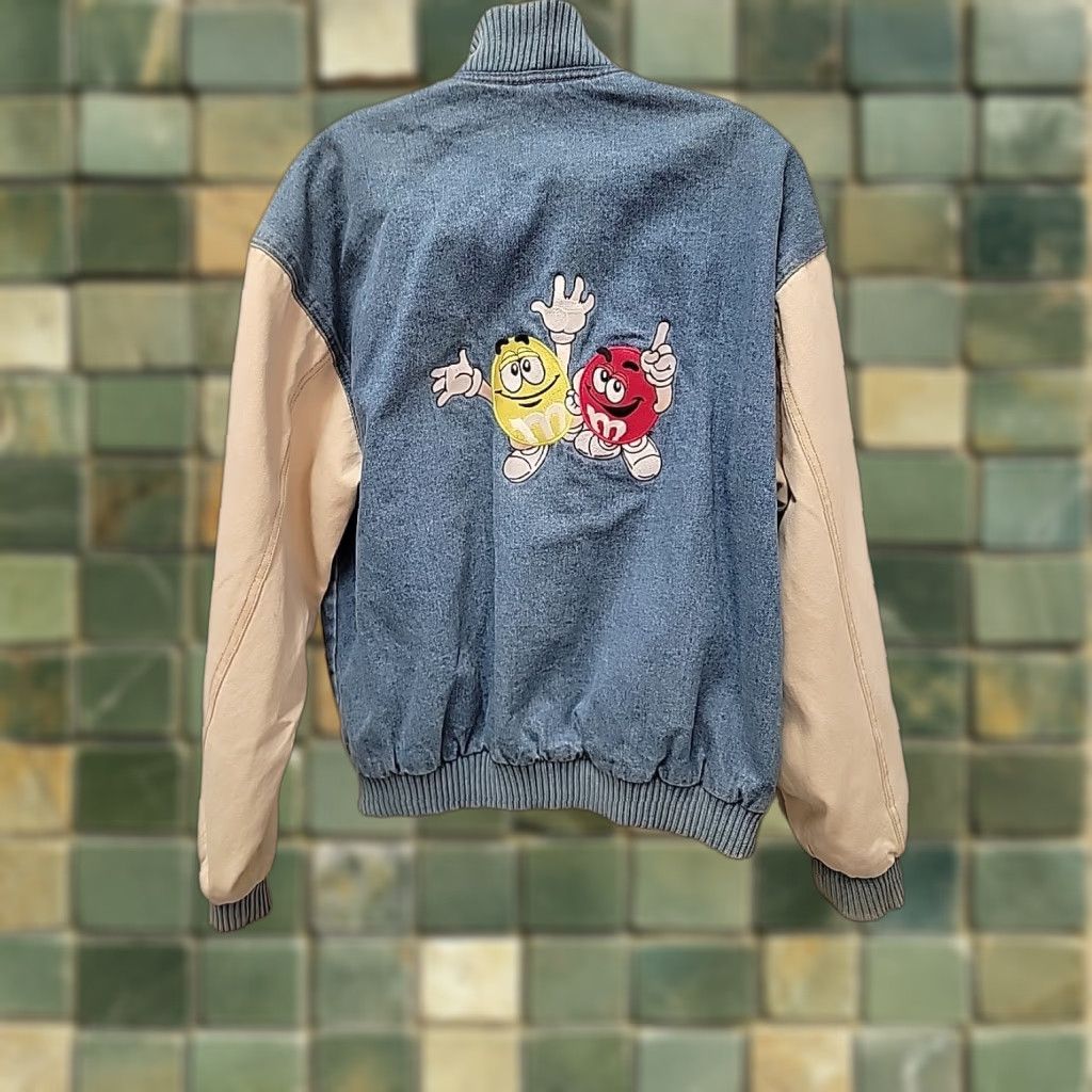 Denime VINTAGE Turning Point Denim Bomber Jacket Mens M Blue 100% Cotton Snap Pockets Shirt/Coat Style Bomber Jacket Mens Regular Size US M / EU 48-50 / 2 - 1 Thumbnail