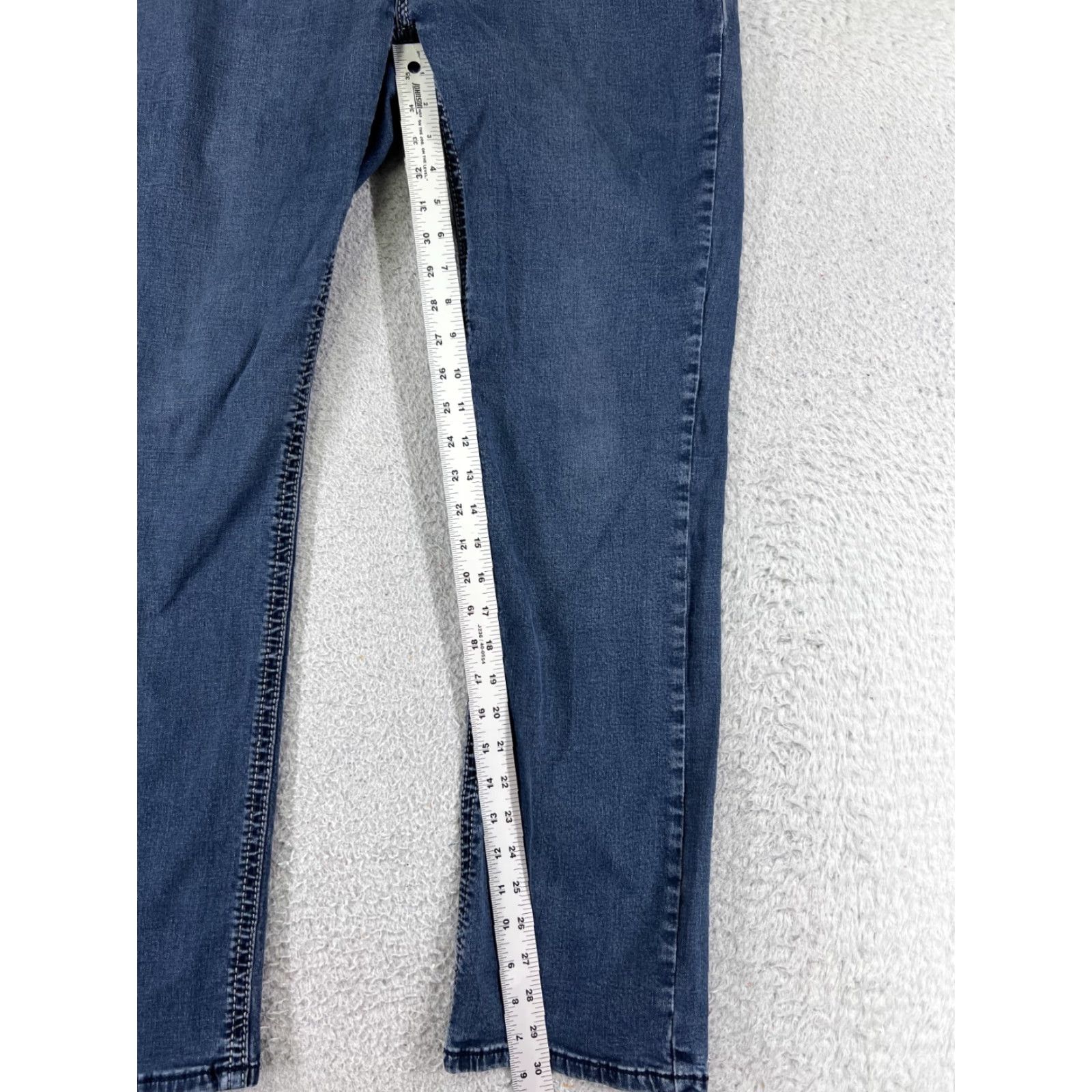 Dillard's Dillards Jeans Womens Denim Straight Leg Blue 25x30 5-Pocket Embroidered Zip Medium Wash Cotton Polyester Men? Size 42" / US 20 - 7 Thumbnail
