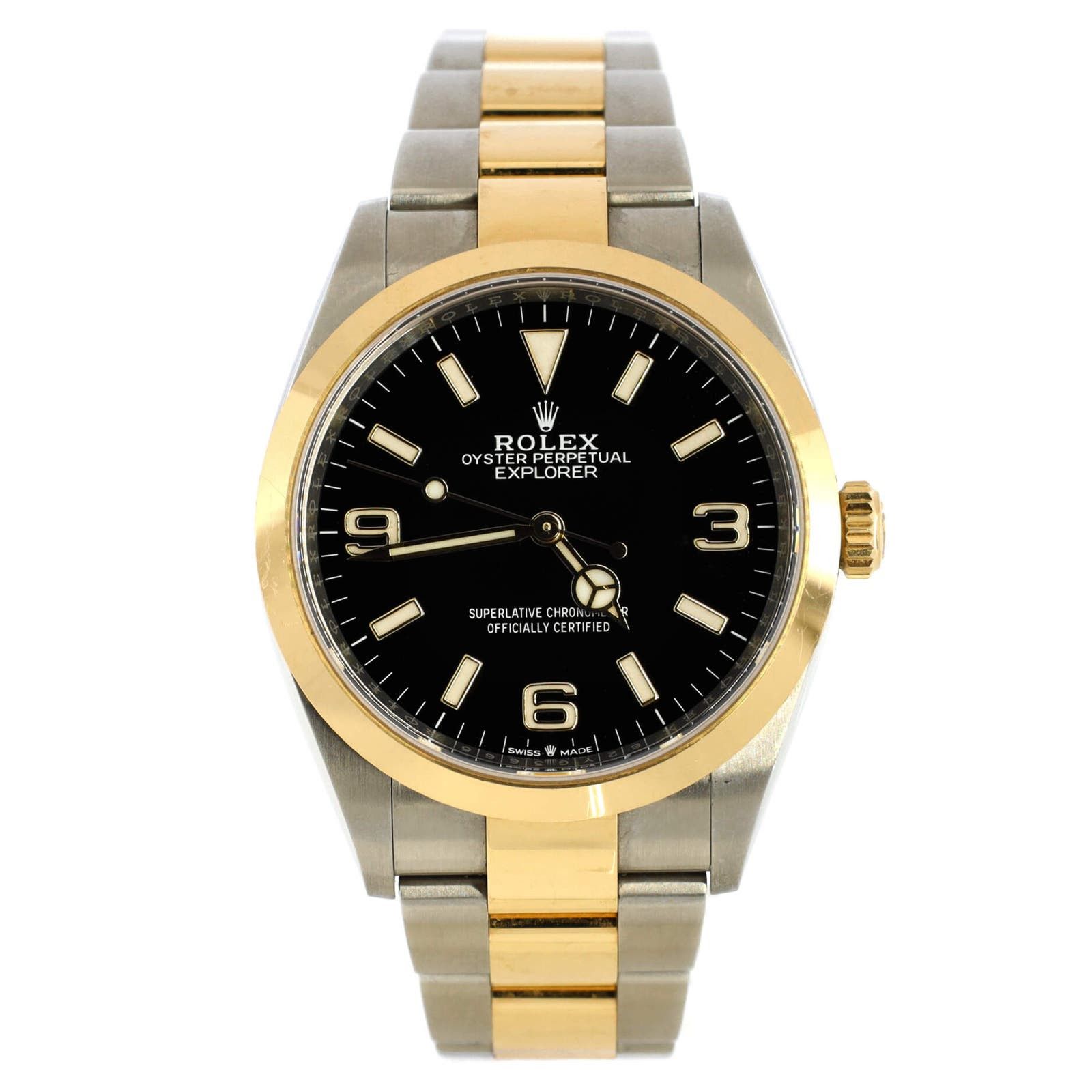 Image of Rolex Oyster Perpetual Explorer Automatic Watch Stainless Steel in Black, Women's