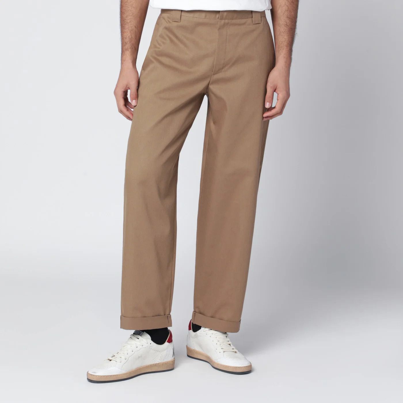 Golden Goose o1d2blof0426 Cotton-Blend Pants in Light Brown Size US 32 / EU 48 - 1 Thumbnail