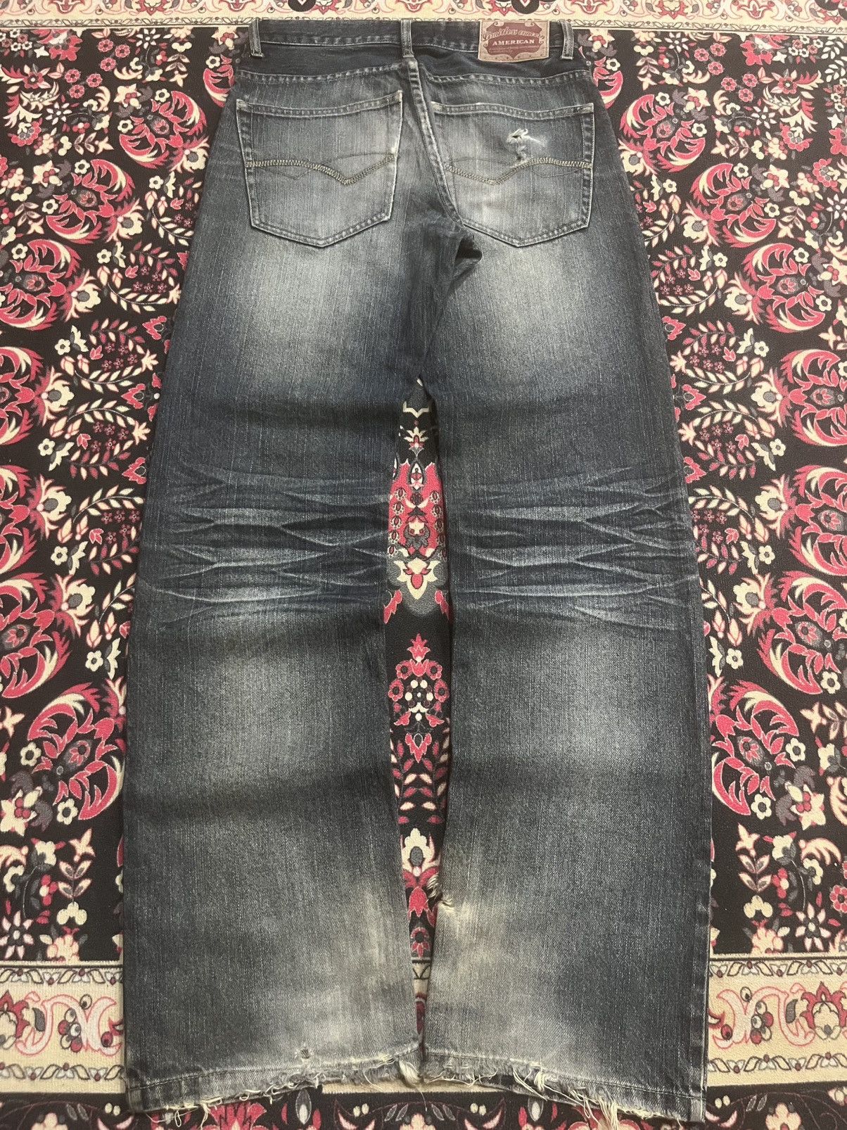 Undercover Vintage Japanese Brand Amore Puro Dark Whisker Frayed Jeans Size US 29 - 2 Thumbnail