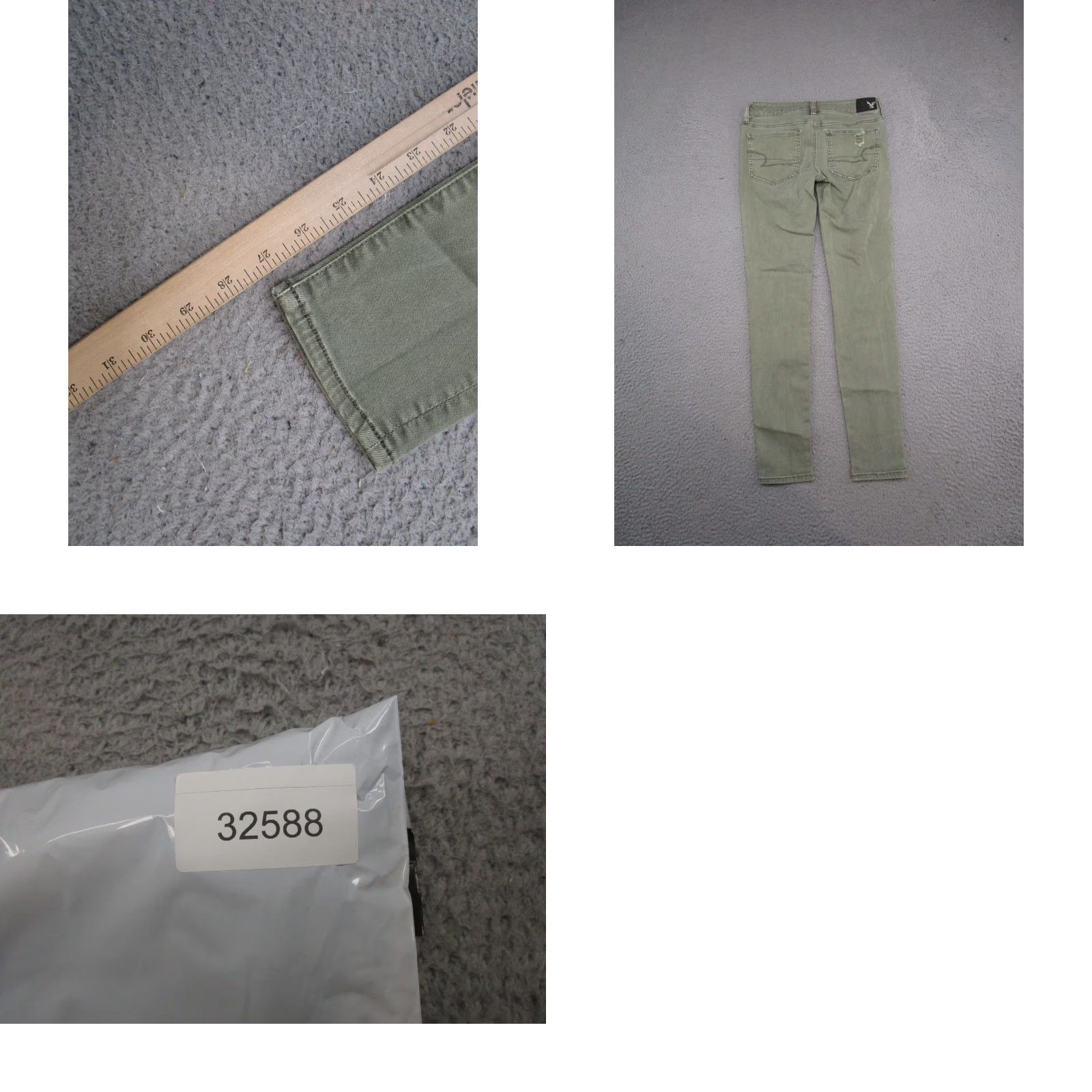 American Eagle Outfitters American Eagle Outfitters Jegging Jeans Women's 4 Green Olive Stretch Distressed 5-Pocket Denim Cotton Blend Regular Size Type: Regular Gender: Women Size 27" / US 4 / IT 40 - 9 Thumbnail