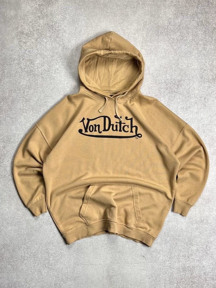 Vintage Von Dutch Archival Boxy Big Logo Hoodie L