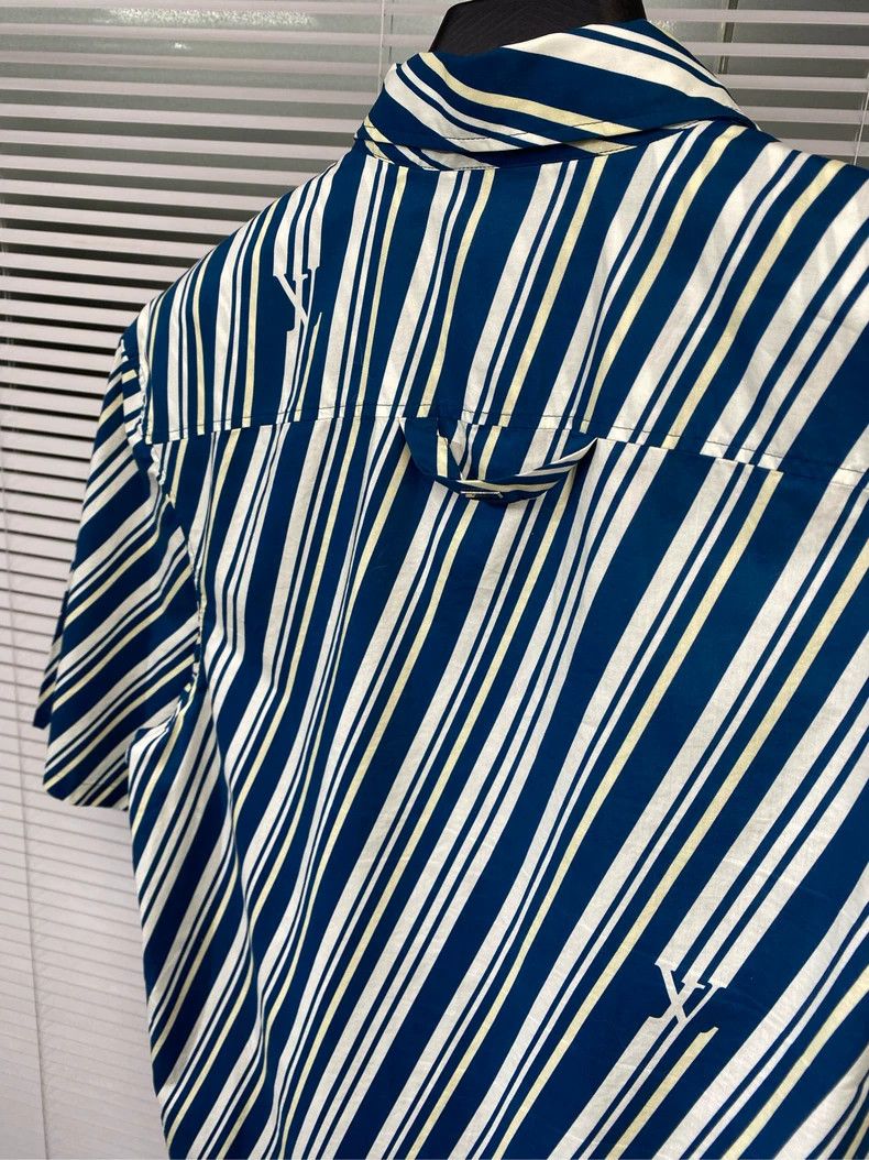 Louis Vuitton LOUIS VUITTON Twill striped monogrammed logo short sleeve s Size US XL / EU 56 / 4 - 9 Thumbnail