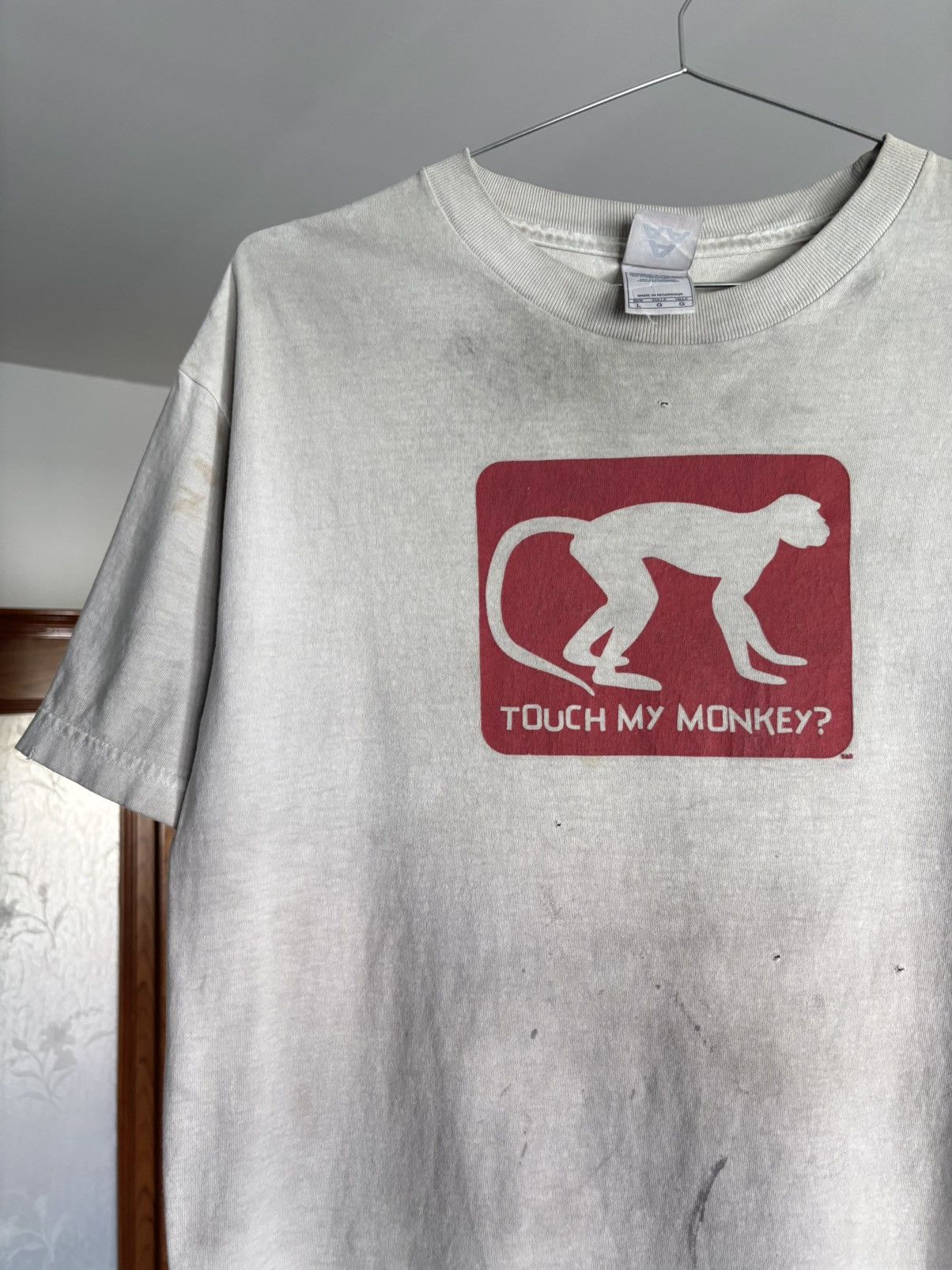 Vintage Thrashed Tounch My Monkey Tee Shirt Distressed ERD Grunge Size US L / EU 52-54 / 3 - 1 Thumbnail