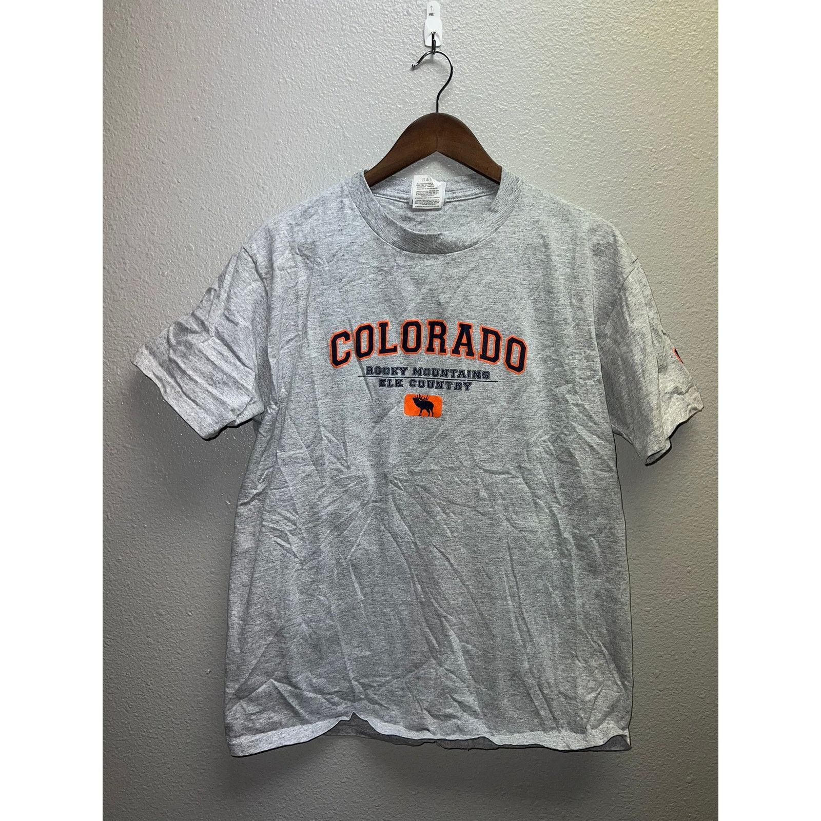Jerzees Youth Colorado Rocky Mountains Shirt Elk Tee Gray Kids 14-16 Size L / US 10 / IT 46 - 1 Thumbnail