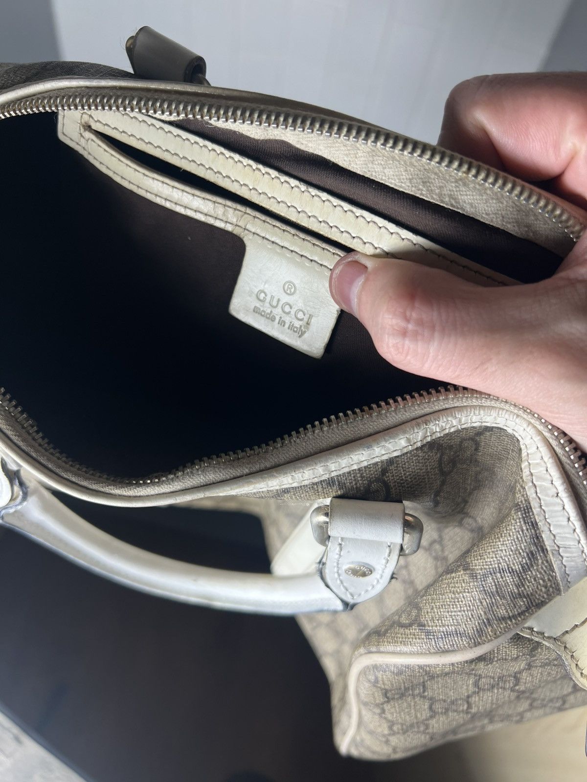 Gucci × Vintage VERY RARE GUCCI MONOGRAM BAG ITALIAN DESIGNER RETRO Y2K 90s Size ONE SIZE - 14 Thumbnail