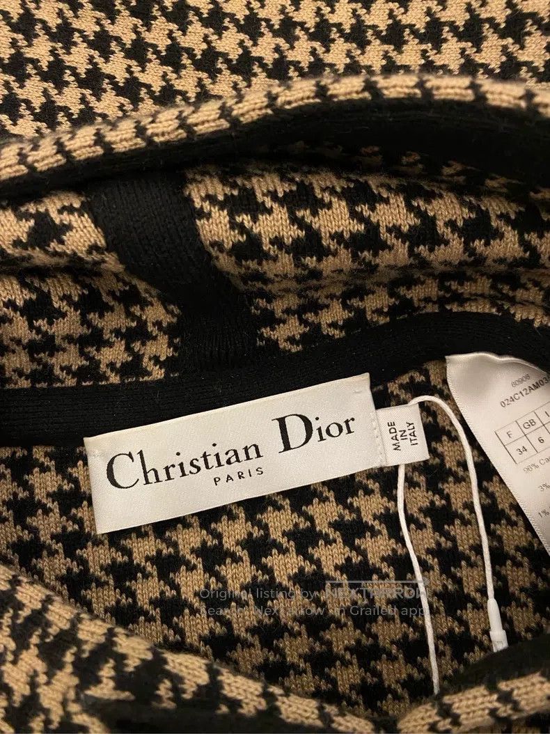 Dior Dior Cashmere Blended Bird Grid Letter Logo Shawl Cloak Co Size XXS / US 00 / IT 34 - 5 Thumbnail
