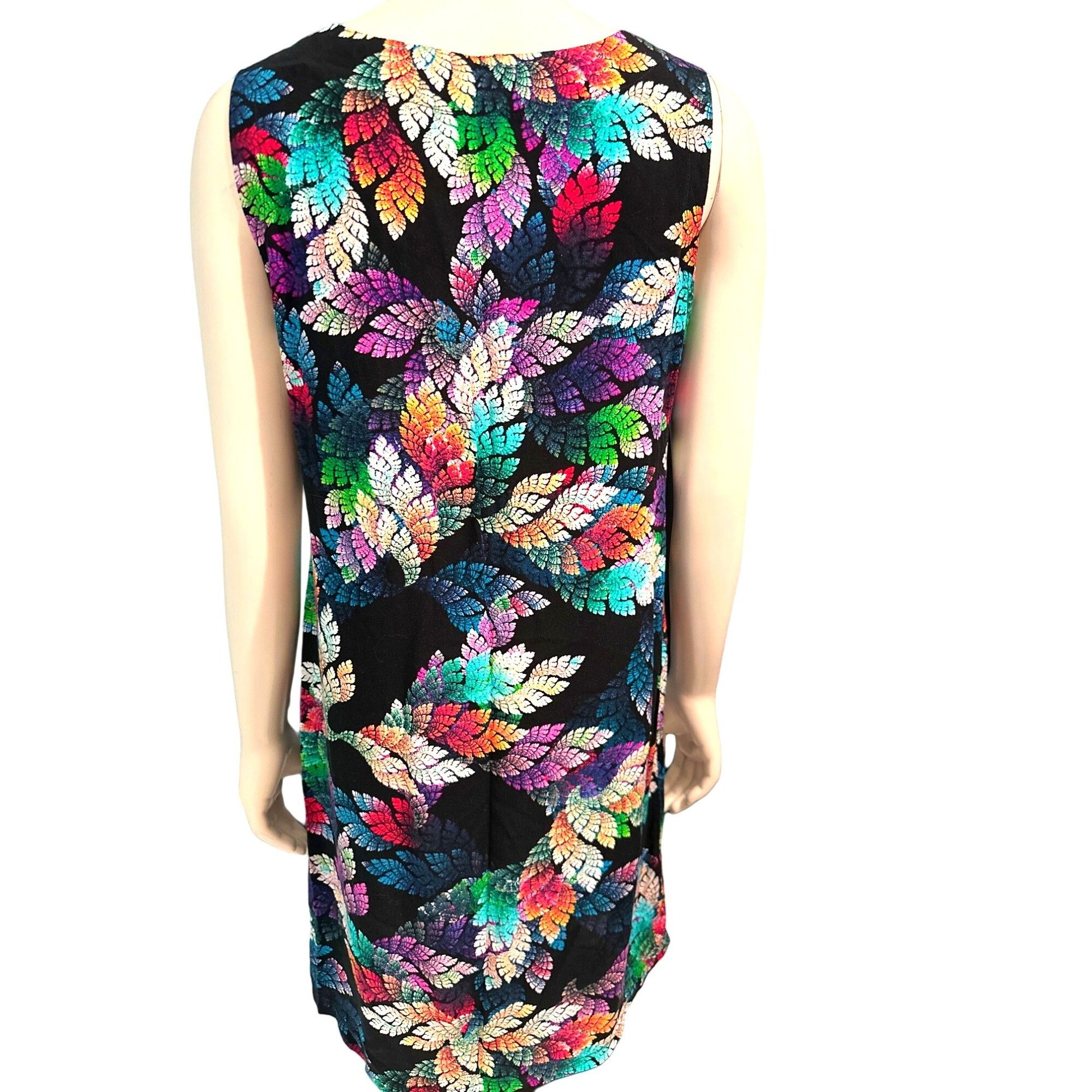 Other CCC Sleeveless Metallic Multi Color Feather Print Thin Sheer Size S / US 4 / IT 40 - 3 Thumbnail