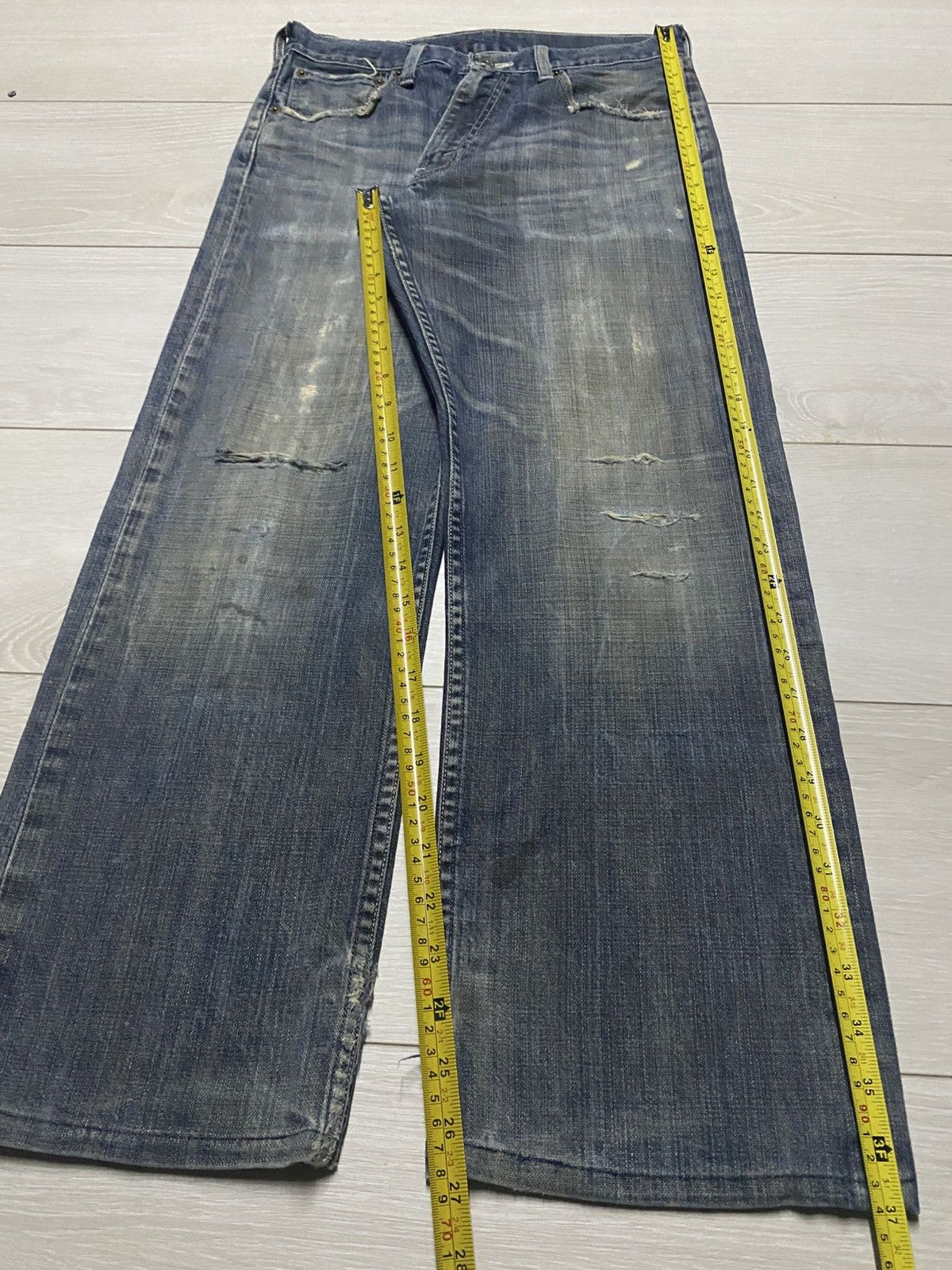 Levi's Vintage Levis 503 Button J38 Mud wash Distressed Baggy Jeans Size US 29 - 15 Thumbnail