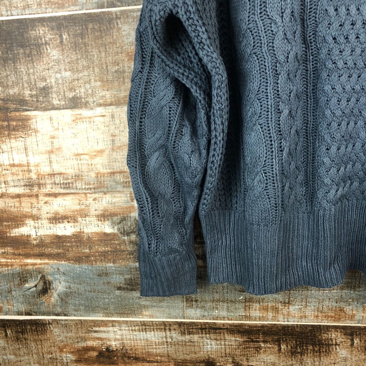 Homespun Knitwear × Japanese Brand DL Japan Vintage sweatshirt Green cable Knitwear #C500 Size US L / EU 52-54 / 3 - 7 Thumbnail