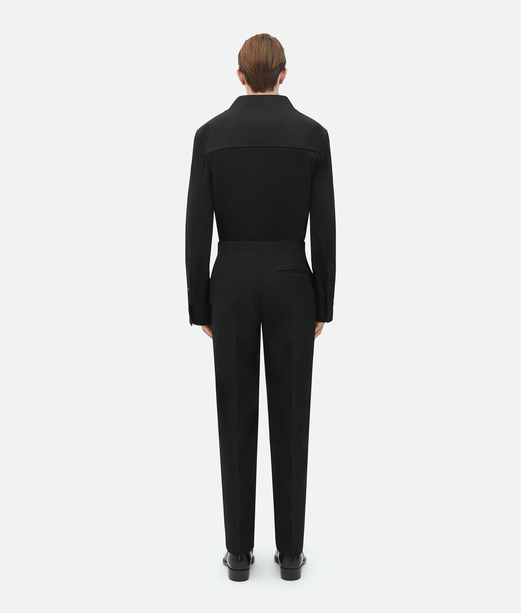 Bottega Veneta o1n1vont0225 Light Wool Straight Leg Pant in Black Size US 32 / EU 48 - 3 Thumbnail